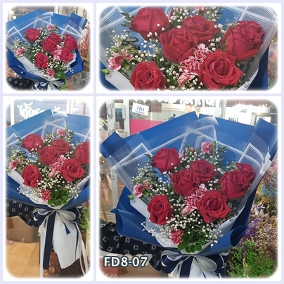FD8-07 : ช่อกุหลาบแดง
