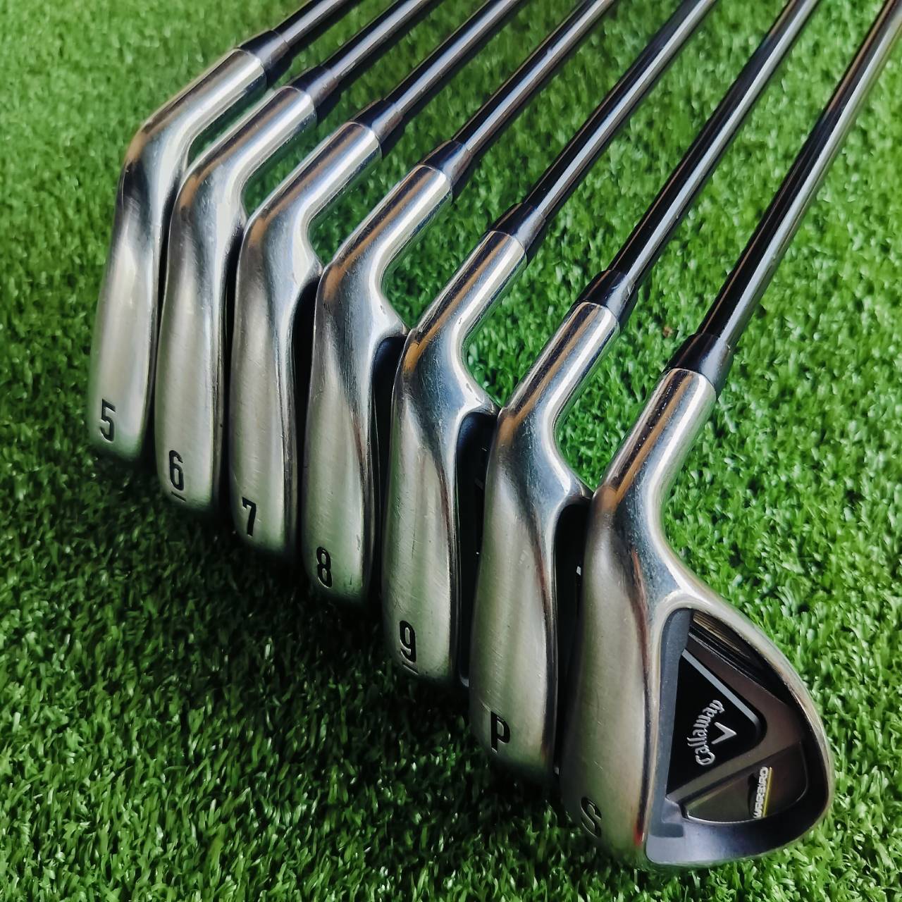ชุดเหล็ก Callaway WAR BIRD มีเหล็ก 5 6 7 8 9 PW SW ค่ะ ก้านกราไฟต์ WAR BIRD FLEX R สภาพสวยมาก เดิมๆทุกชิ้นเลยค่ะ ไม้กอล์ฟพรีเมี่ยมมือสอง ของแท้ By NakaraLuxurious