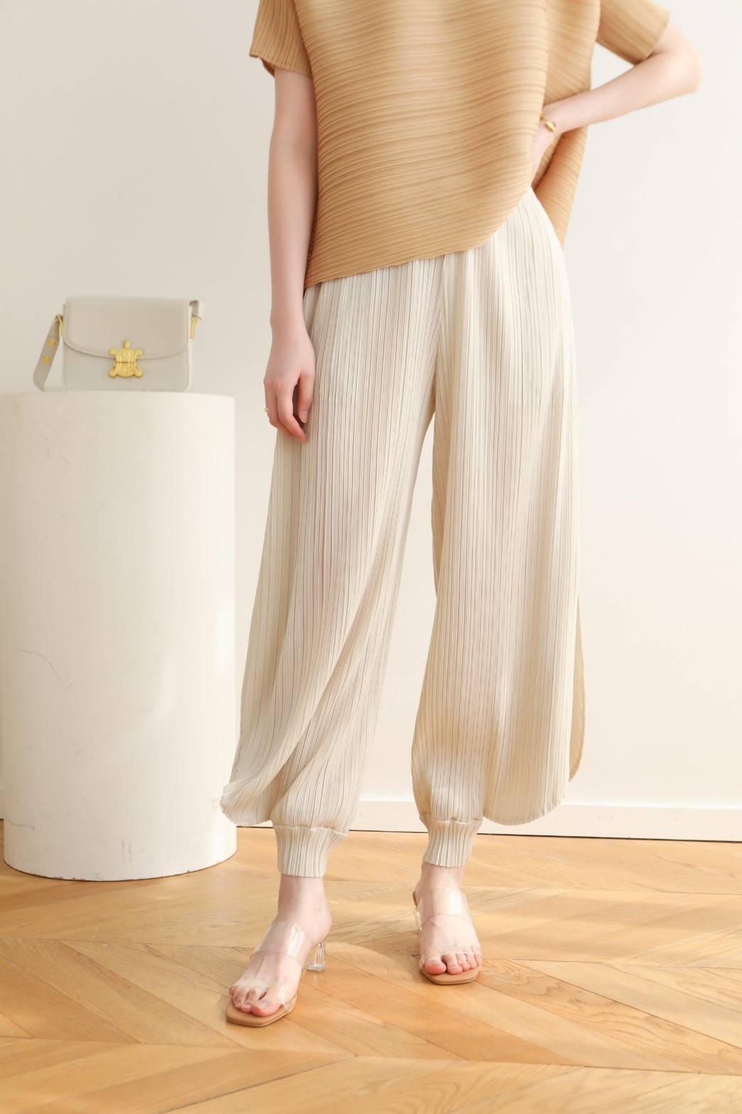 2MUAY รุ่น GJO3223 GENIE PLEATED PANTS กางเกงจินนี่ กางเกงพลีทคุณภาพ 10สี FREE SIZE