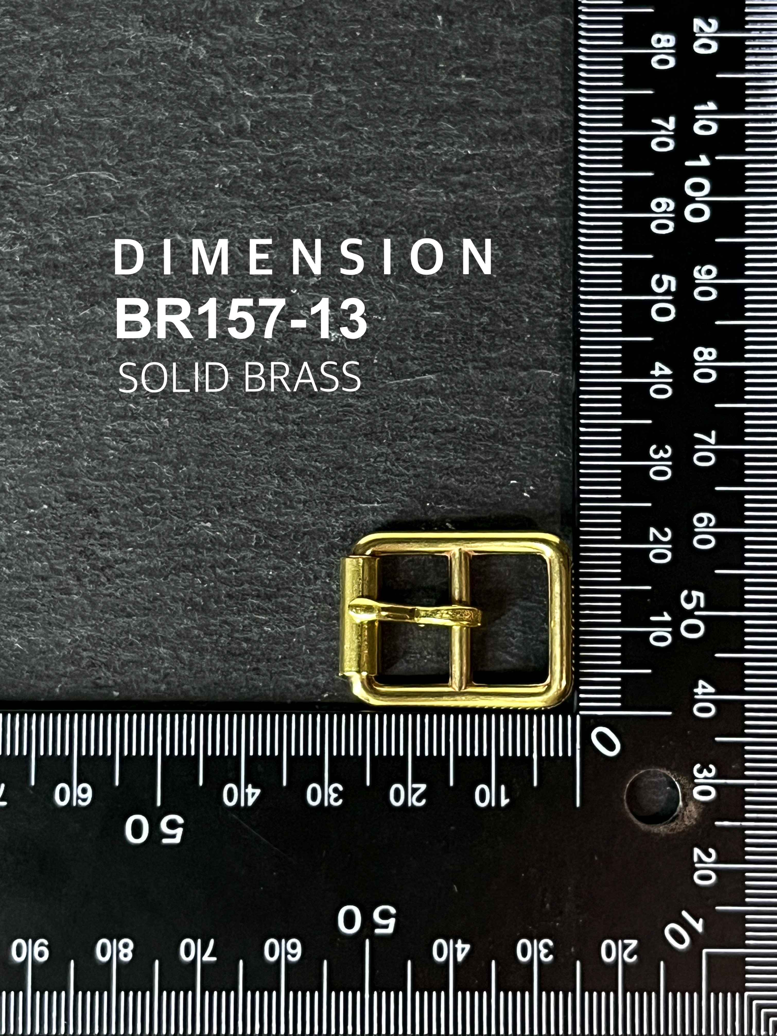 BR157-13หัวเข็มขัดปรับสายกระเป๋า ขนาด 13 มิล อะไหล่ทองเหลืองแท้ *ราคาต่อชิ้น* leatherbrass