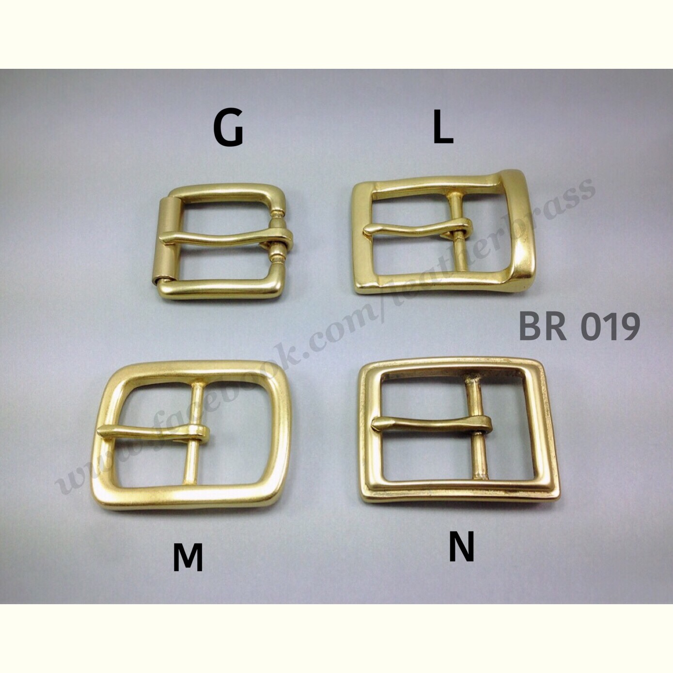 BR019-G หัวเข็มขัดทองเหลือง ขนาด 38มิลหรือ 1.5นิ้ว **ราคาต่อชิ้น**