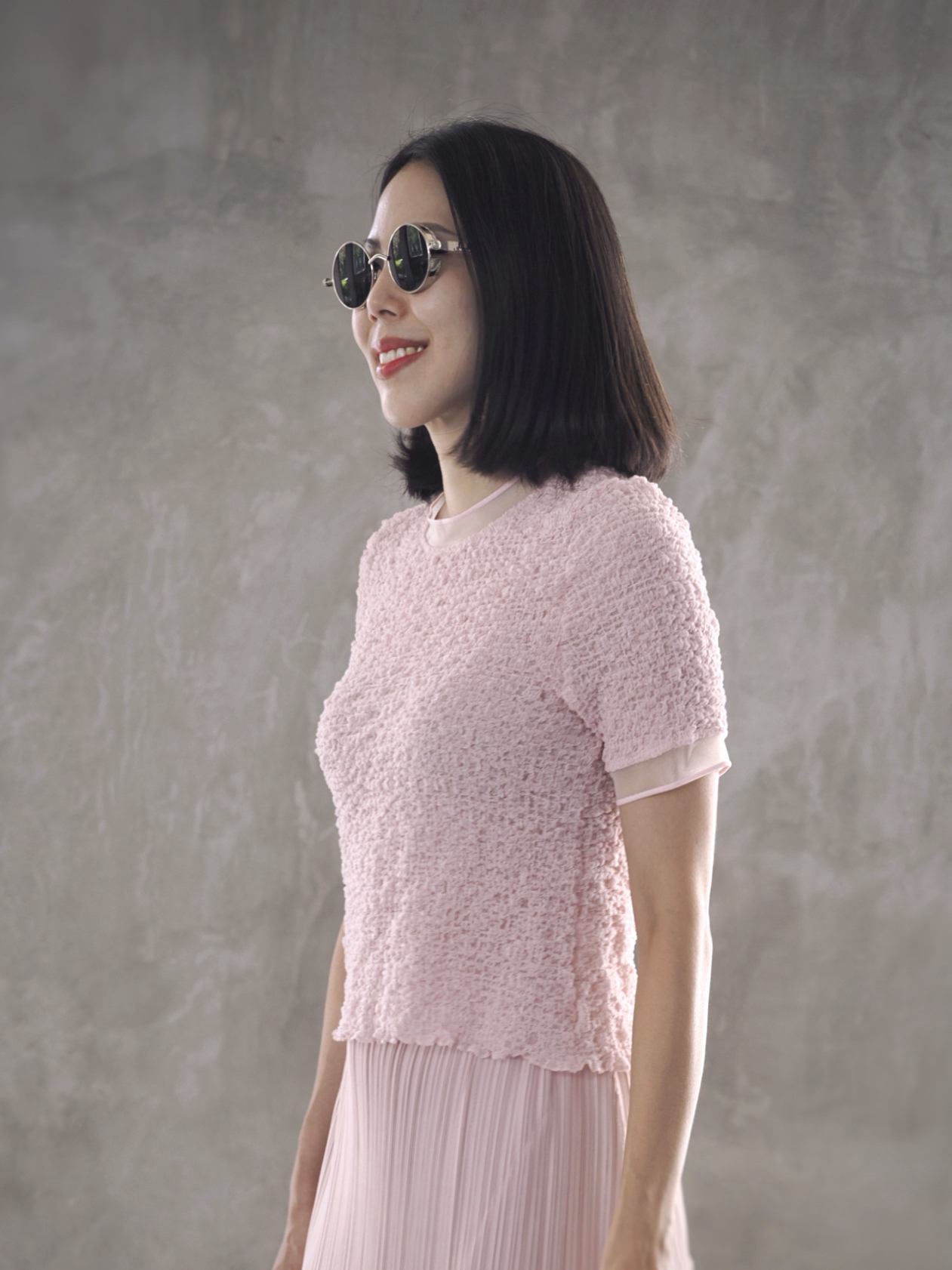 ปรับราคาลง20%!! 2MUAY รุ่น GJO1448 เสื้อพลีทคุณภาพ SMOCK PLEATED TOP 6 สี FREE SIZE