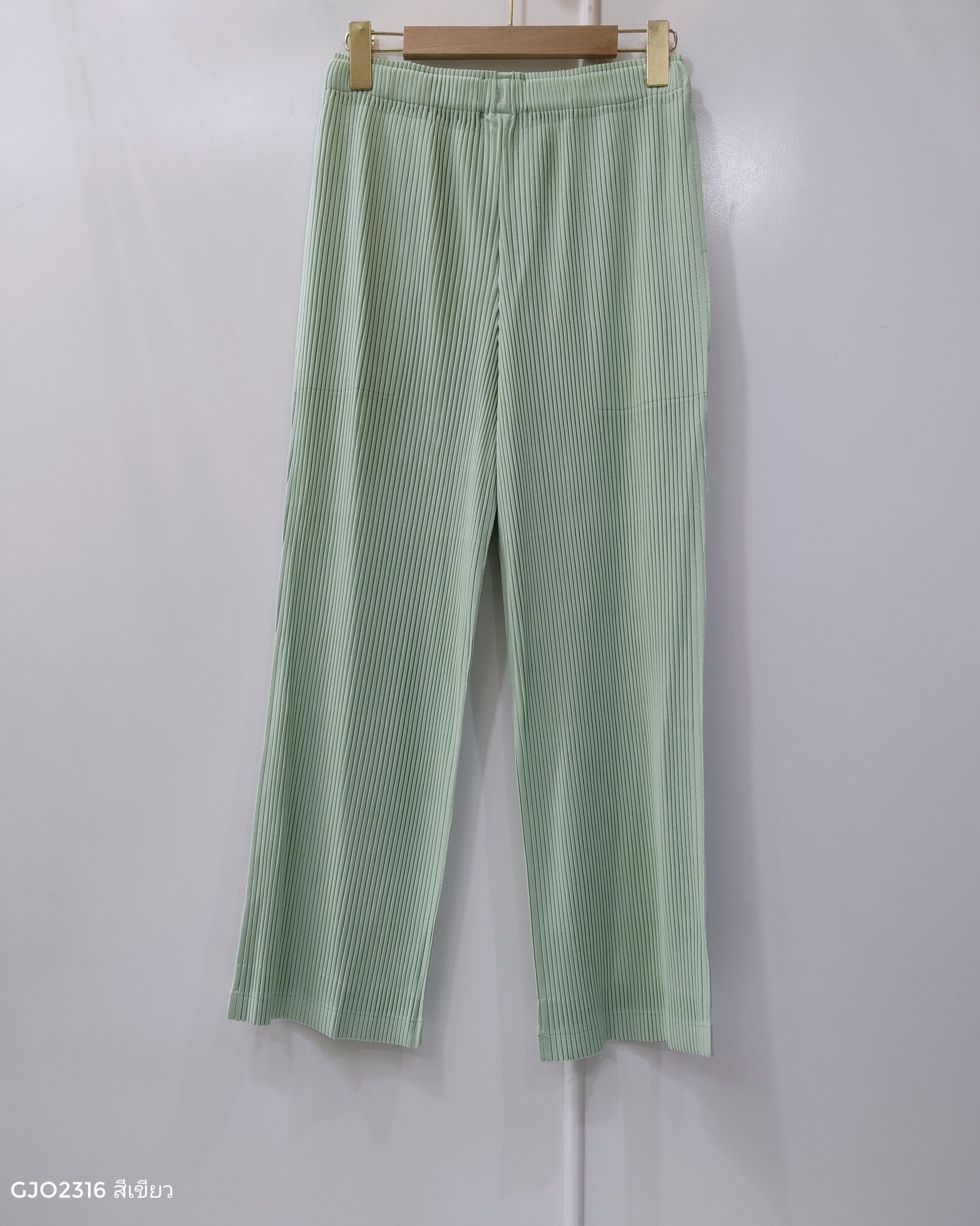 ยาว 36 นิ้ว 2MUAY รุ่น GJO2316 กางเกงผู้หญิง กางเกงพลีทคุณภาพ THICK STRAIGHT PLEATED PANTS 9 สี FREE SIZE