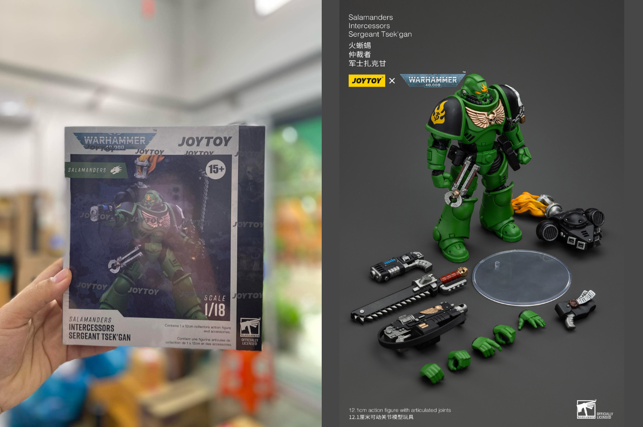 [พร้อมส่ง] Joy toy 1/18--- Salamanders Intercessors ----- JT5239 : Sergeant Tsek'gan