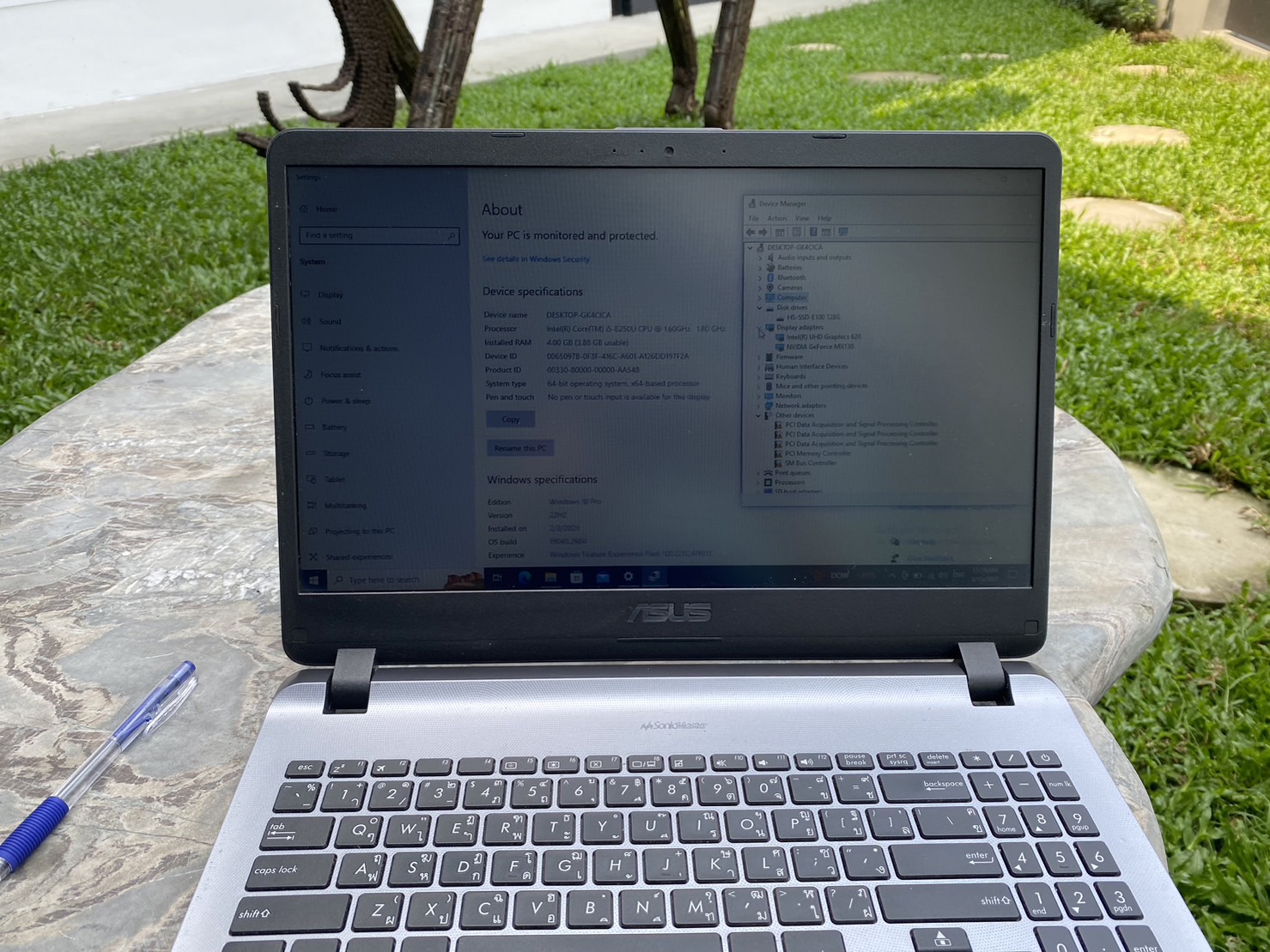 โน้ตบุ๊ค Notebook Asus X507U(i5-8250U/4GB/1TB/MX130 2GB)+Adaper+กระเป๋า แบตเสื่อม