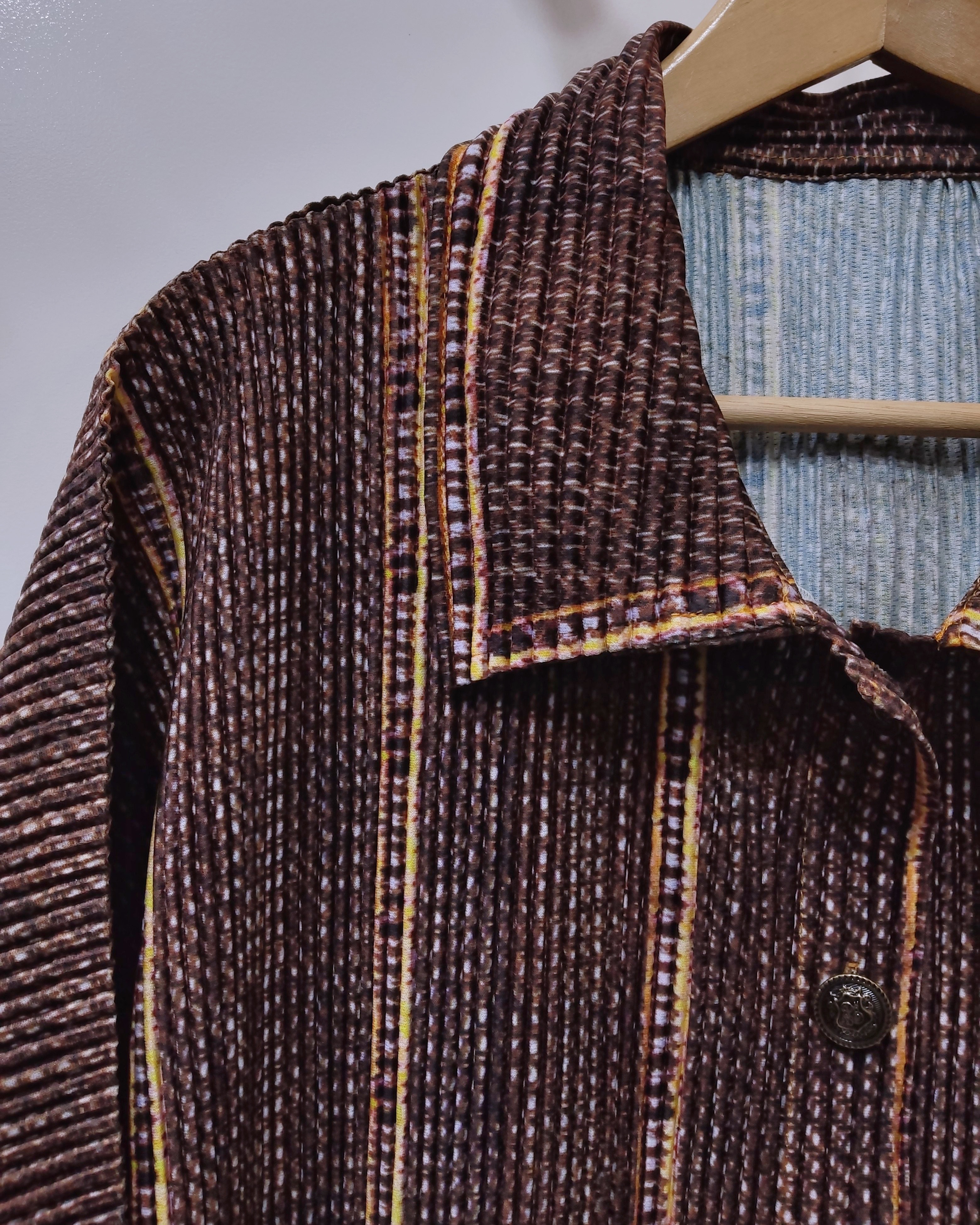 2MUAY รุ่น CX0498 เสื้ออัดพลีท THICK SHIRT DENIM PLEATED TOP 3 สี FREE SIZE