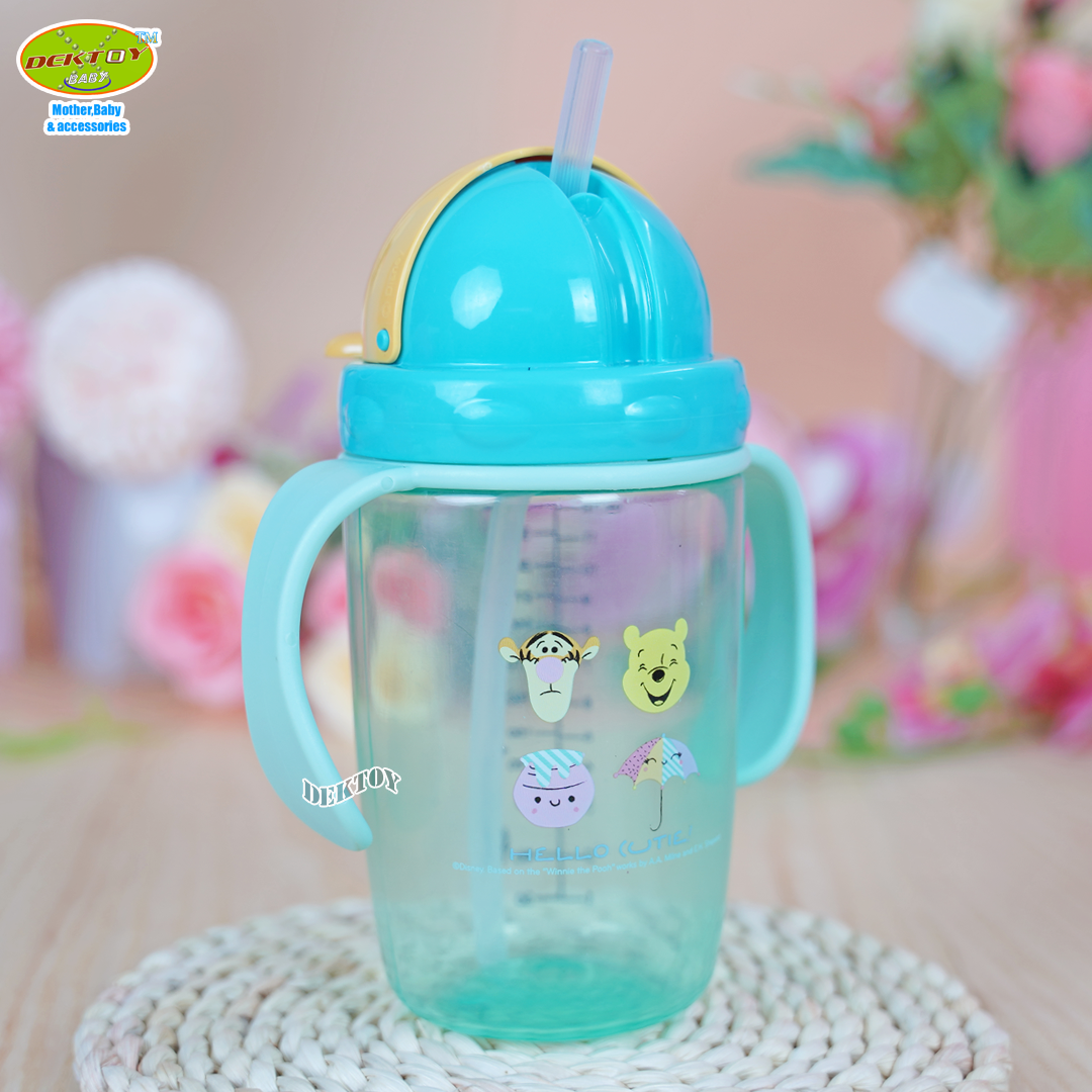 Pureen เพียวรีน ถ้วยหลอดดูดพร้อมมือจับ 12 ออนซ์ 360 มล.028080 ลายหมีพูห์