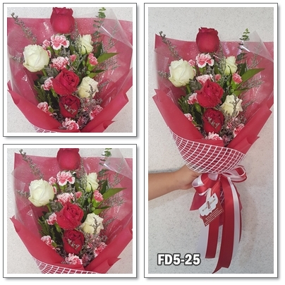 FD5-25 ช่อกุหลาบขาว,แดง