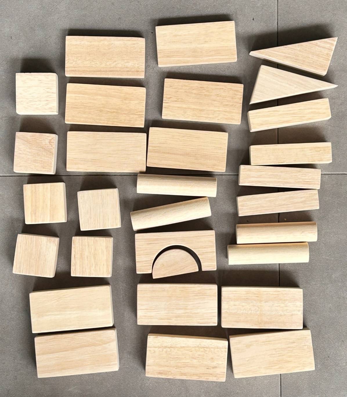 กระบะ,บล็อก,ไม่ทำสี 60 ชิ้น ,ของเล่นบล๊อกไม้ ,บล็อคไม้, blockไม้ ของเล่นไม้, ของเล่นเสริมพัฒนาการ, ของเล่นเด็กอนุบาล, สื่อการสอนเด็กอนุบาล