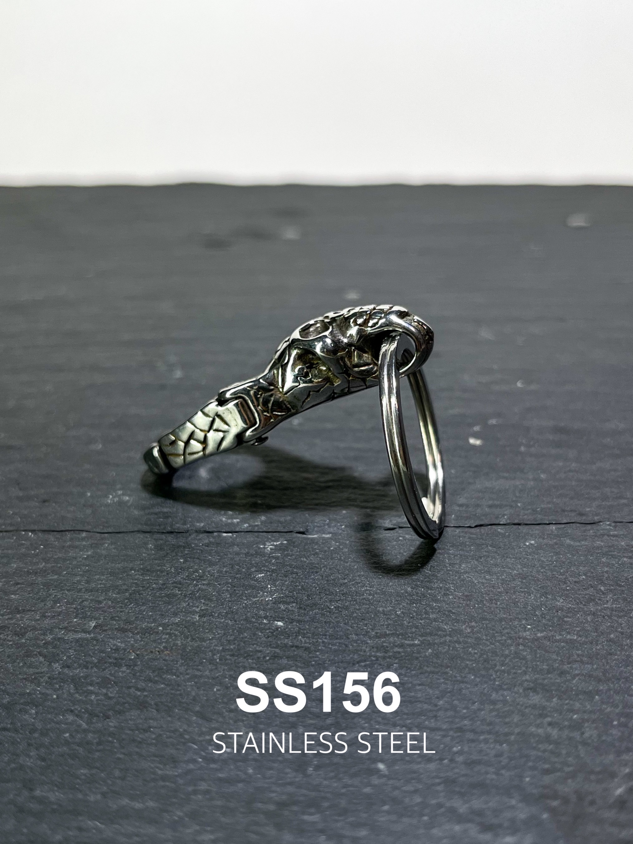 SS156 พวงกุญแจหัวกระโหลก สเตนเลสแท้ *** ราคาต่อชิ้น*** อุปกรณ์งานหนัง