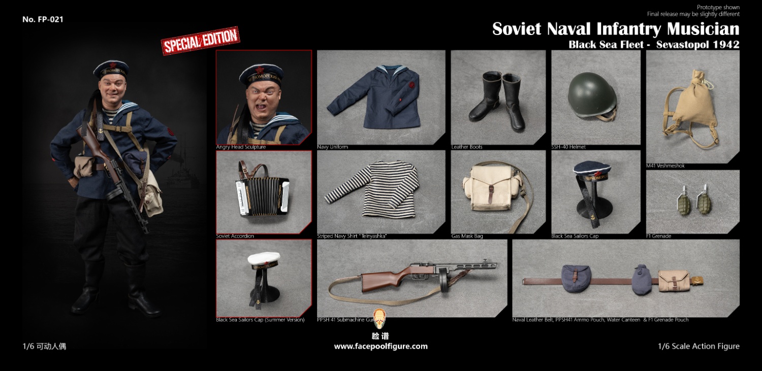 [สั่งจอง]Facepoolfigure 1/6 : Soviet Naval Infantry Musician Black Sea Fleet Sevastopol 1942