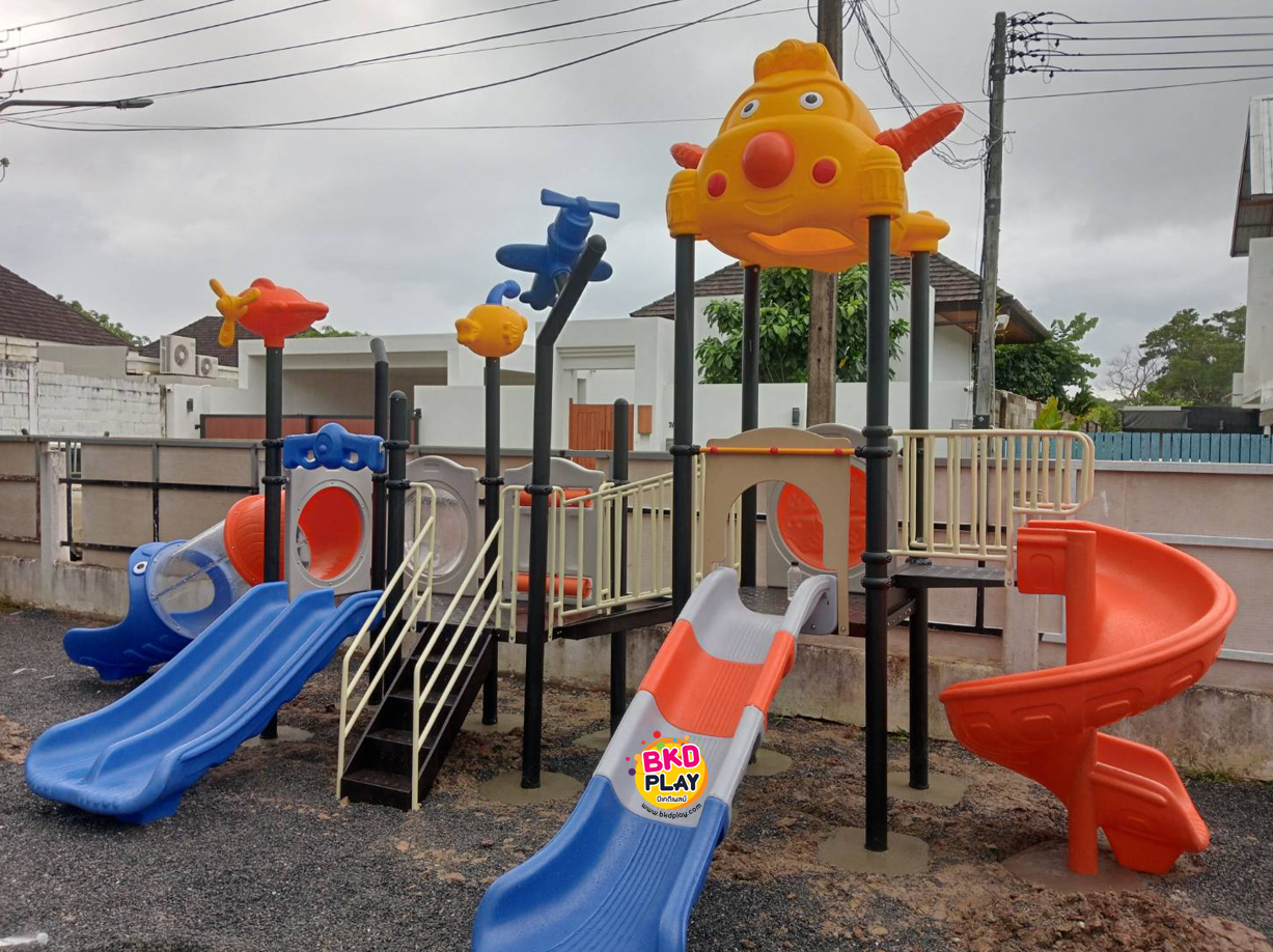 เครื่องเล่นสนามกลางแจ้ง-ในร่ม,ชุดตะลุยเพื่อนรัก กระดานลื่น, ของเล่น,ครุภัณฑ์สนามเด็กเล่น, สพฐ,โครงการโรงเรียนประชารัฐ playground,สไลเดอร์,ของเล่นเสริมพัฒนาการ,เครื่องเล่นสนาม, สนามเด็กเล่น