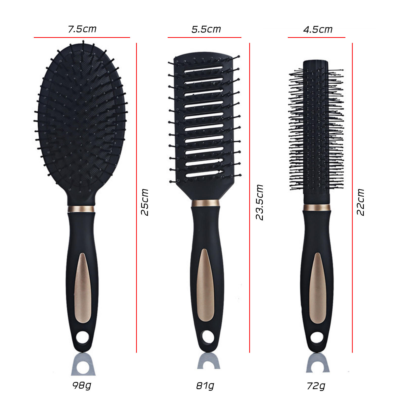 🔥Sale ลดราคา🔥 หวีแปรงผม มาตรฐาน มีให้เลือก 5สี 3แบบ วงรี เหลี่ยม ม้วน ขนแปรงหัวมน แปรงหวีผม ถนอมเส้นผม ไม่ระคายเคืองหนังศีรษะ