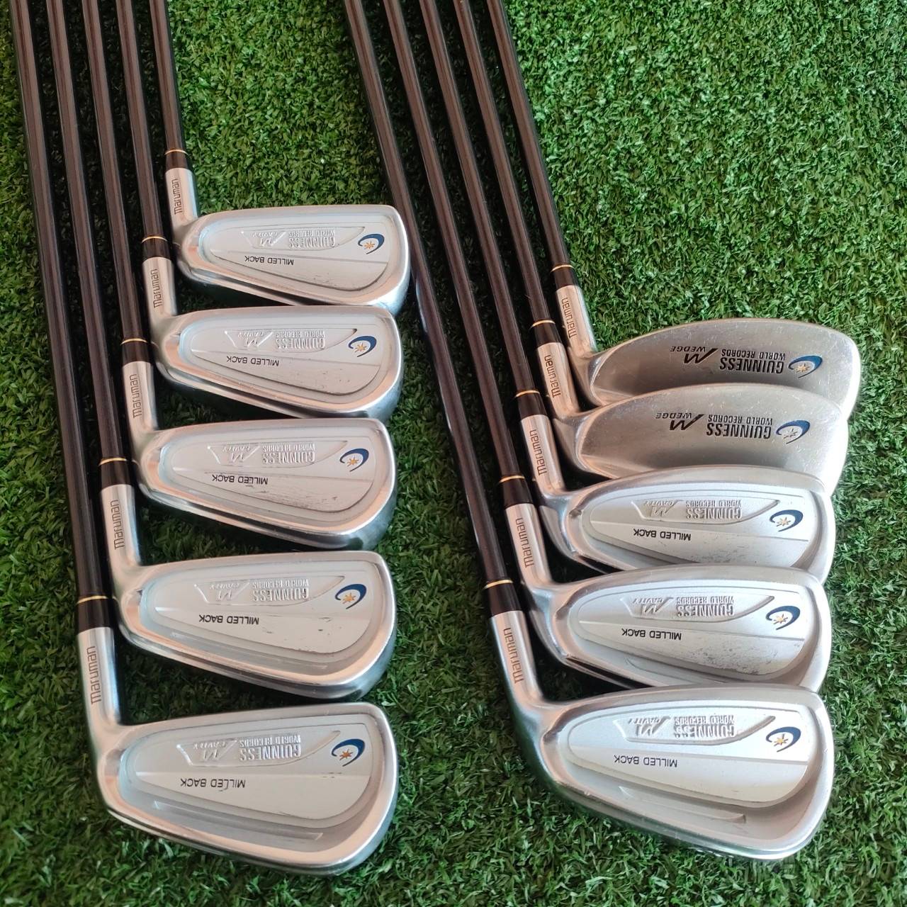 ชุดเหล็ก MARUMAN GUINNESS WORLD RECORDS M CAVITY มีเหล็ก 3-9 เเละ PW AW SW ก้าน HYPER BRUNI FLEX R ตีไกลที่สุดในโลก!! ไม้กอล์ฟมือสอง ของแท้ BY NakaraLuxurious