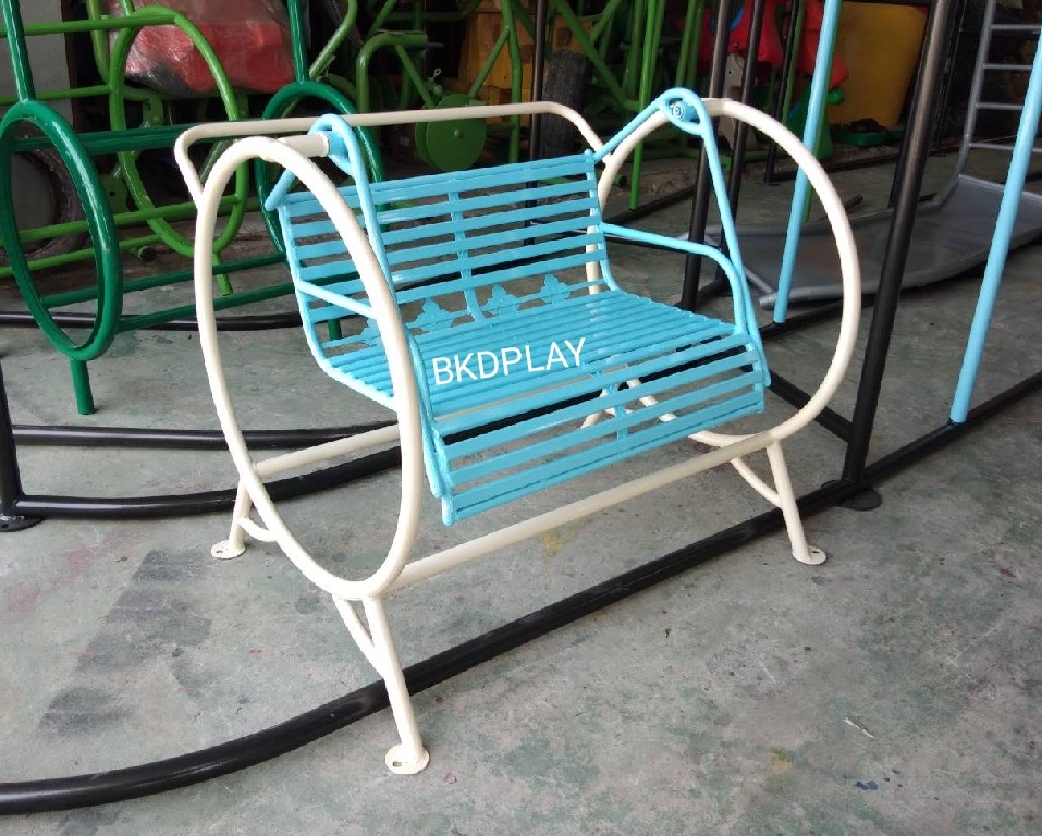 เครื่องเล่นสนามเหล็ก เก้าอี้โยก ชิงช้ากลม ขนาด 1 เมตร ราคาโรงงาน สินค้าสั่งทำ 7-15 วัน ขนาด 60x100x80 ซม.