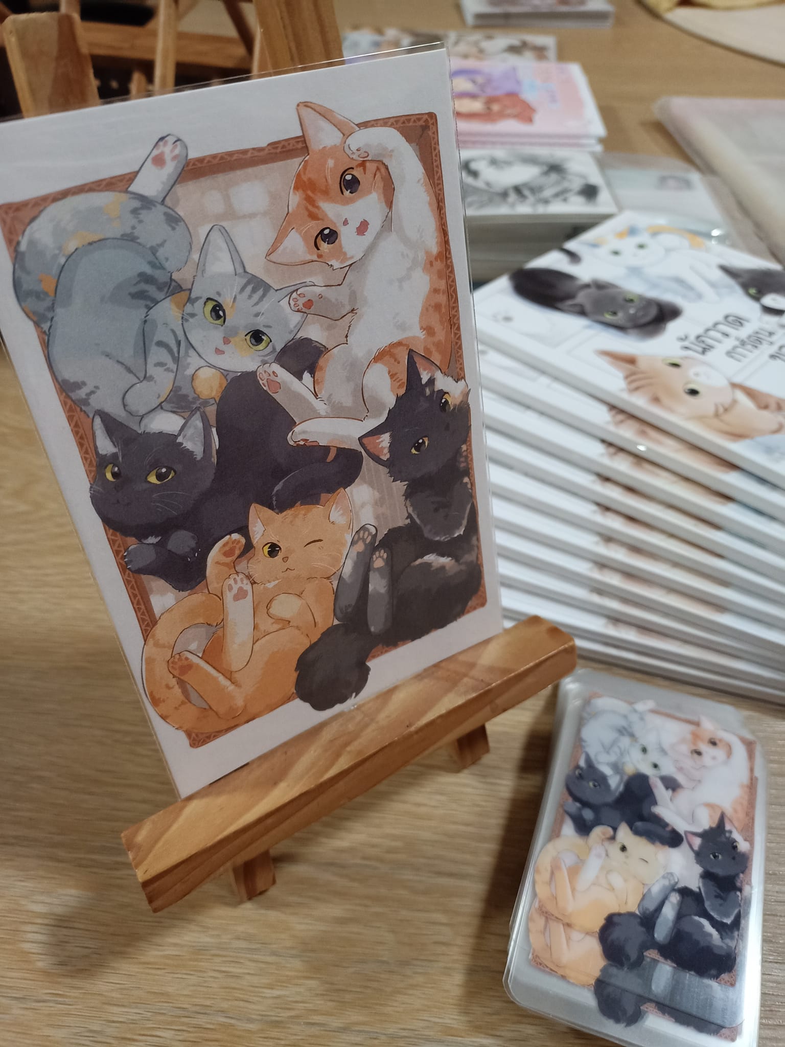 โปสการ์ด + การ์ดใส นักวาดของแมว2024