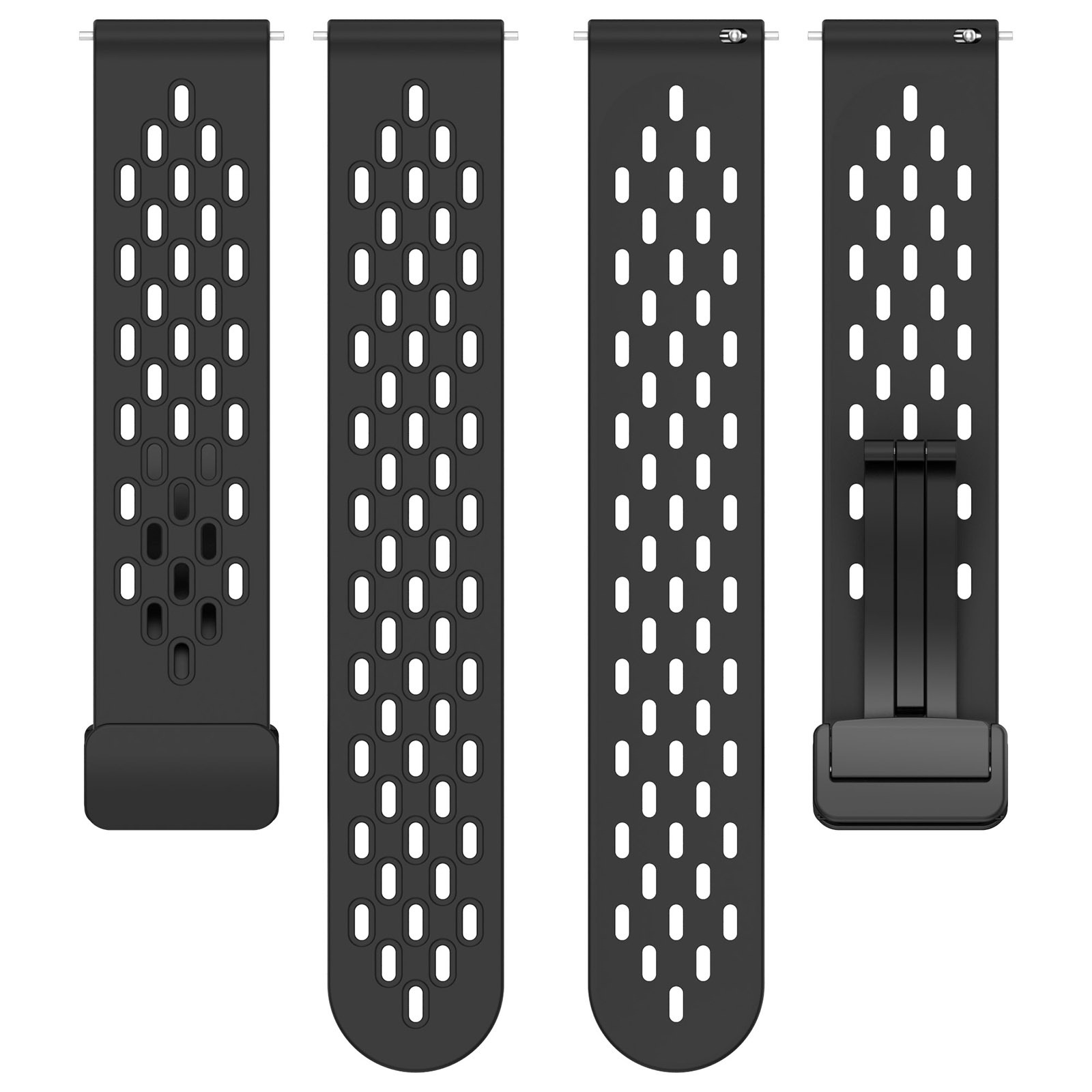 Shopdodi BSBM สายนาฬิกา 20mm ซิลิโคนคลิปล็อคแม่เหล็ก Samsung Watch 7, Garmin Vivoactive 5 Straps