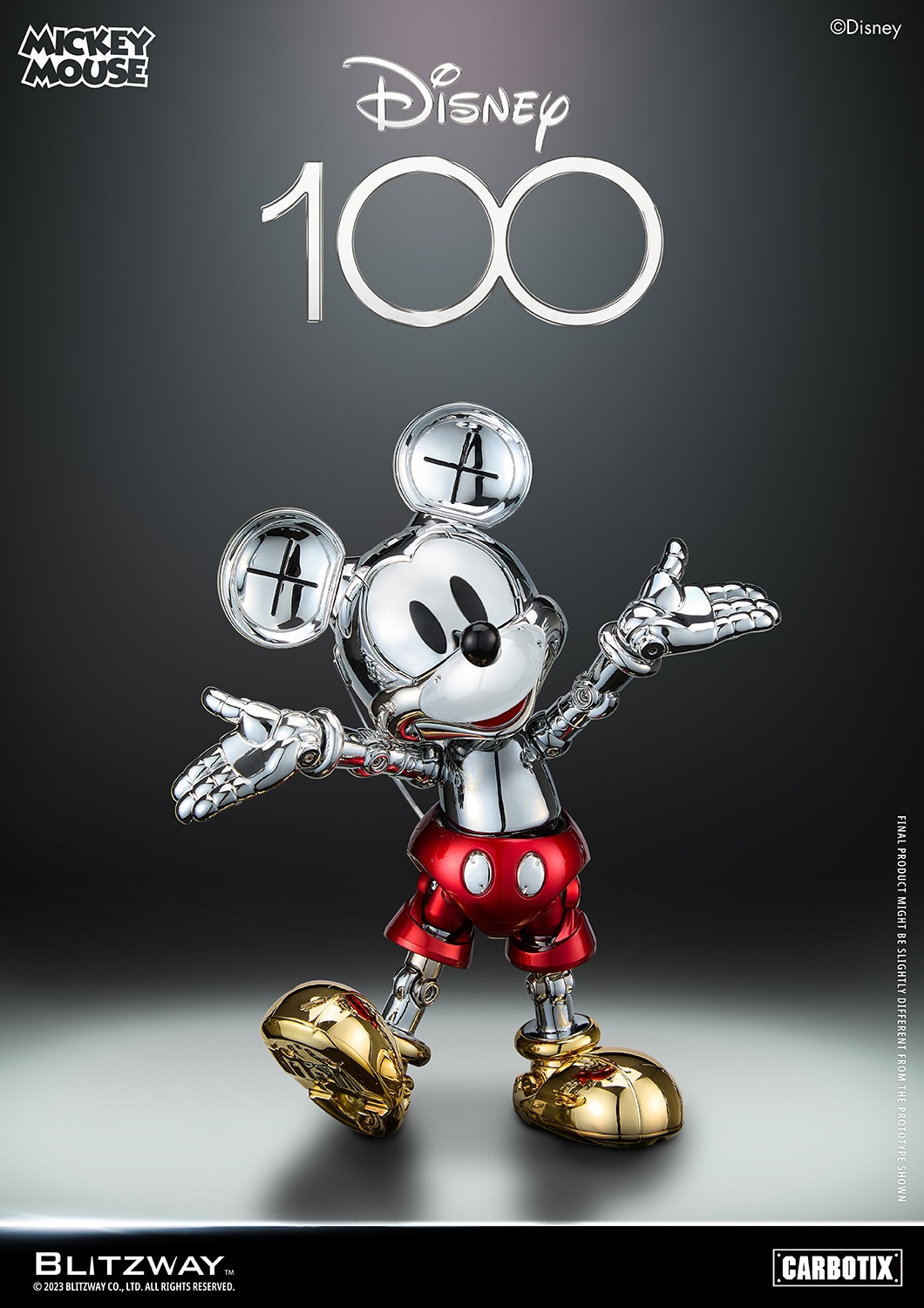 [สั่งจอง]BLITZWAY BW-CA-10508 : Carbotix - D100 Mickey Mouse （Chrome Ver.）