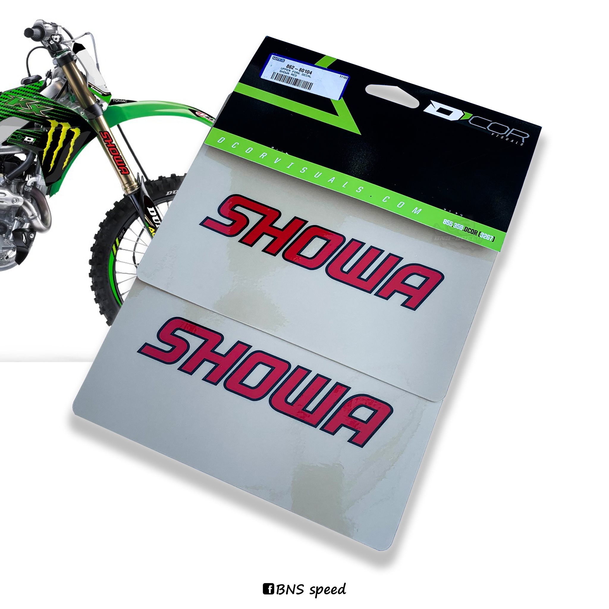 สติ๊กเกอร์กระบอกโช้ค D'COR Visuals Showa Fork Tube Decals