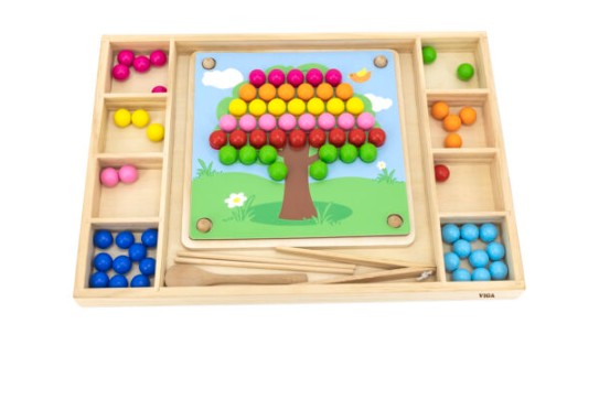 บอร์ดไม้ต่อลูกบอลภาพต่างๆ ของเล่นเด็ก, สื่อการสอน , ของเล่น ,ของเล่นเสริมพัฒนาการ ของเล่นเด็กอนุบาล พร้อมส่ง