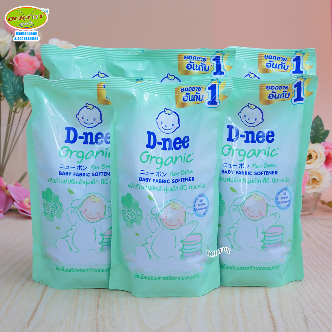 D-nee ดีนี่ น้ำยาปรับผ้านุ่มดีนี่ นิวบอร์น organic touch 550 มล. สีเขียว