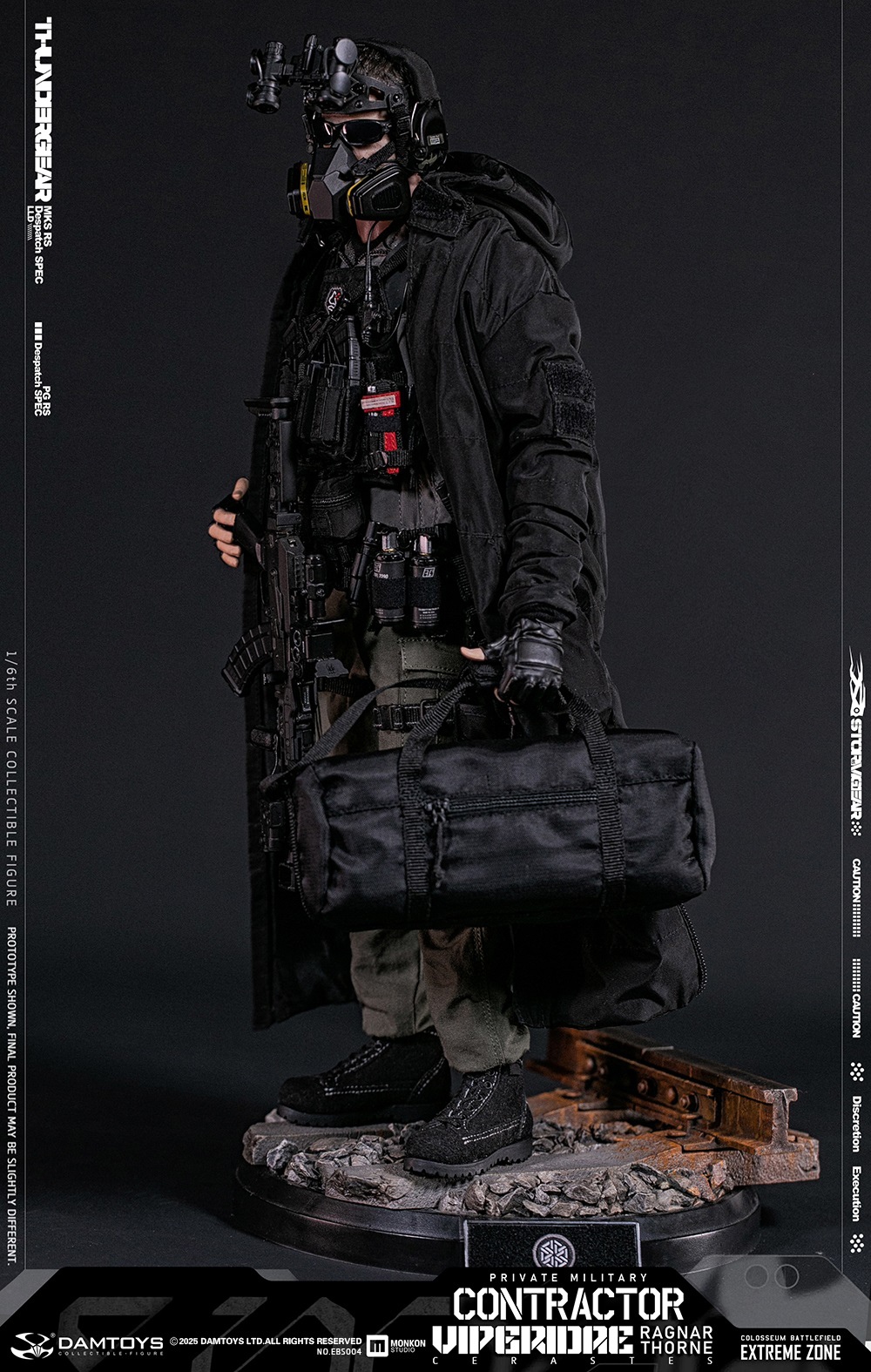 [สั่งจอง] DAMTOYS EBS004 1/6 : EXTREME ZONE PMC “VIPERIDAE CERASTES”RAGNAR THORNE Collectible Figure Specifications