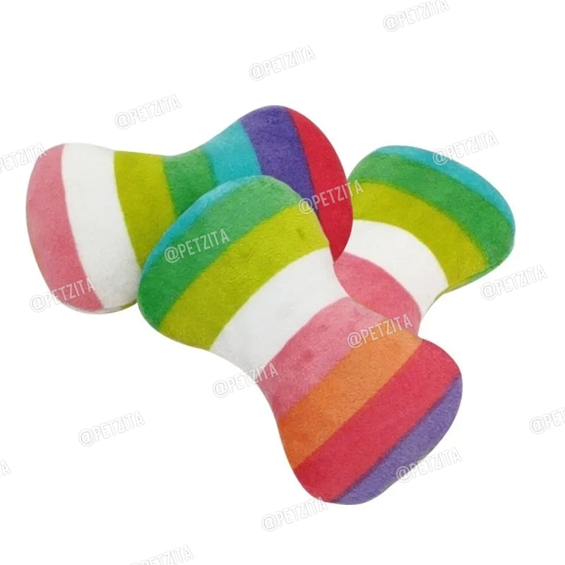 🇹🇭 พร้อมส่ง 🇹🇭🌈🌈 กระดูกสีรุ้ง 🌈🌈 Colorful-Bone 🌈🍖🍗 ตุ๊กตาของเล่นสัตว์เลี้ยง 🐶 (บีบมีเสียงปี๊บๆ ด้วยนร้า )