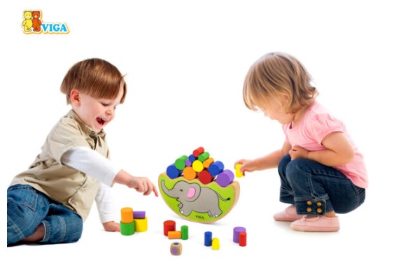 บล็อกไม้ สมดุลรูปช้างน้อย ของเล่นไม้, ของเล่นเสริมพัฒนาการ, ของเล่นเด็ก, สื่อการสอนประถม พร้อมส่ง