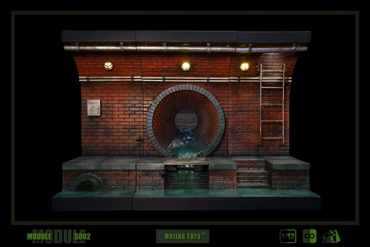 [สั่งจอง] mOjingToys 1/12 Module series American comic sewer DIORAMA BASE