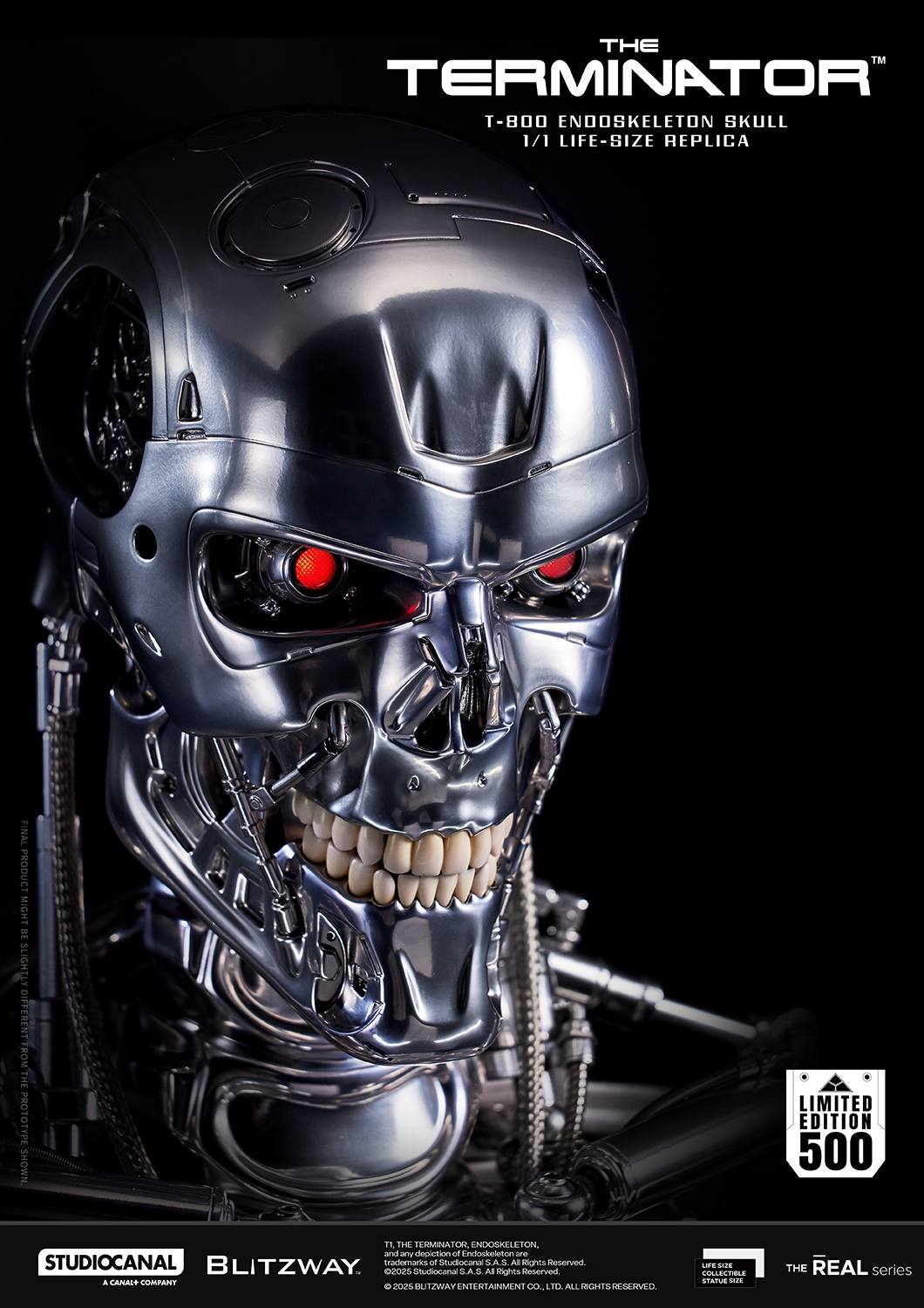 [สั่งจอง]BLITZWAY BW-LS-40201 1/1 : Terminator T-800 Bust Endoskeleton Life Size Replica