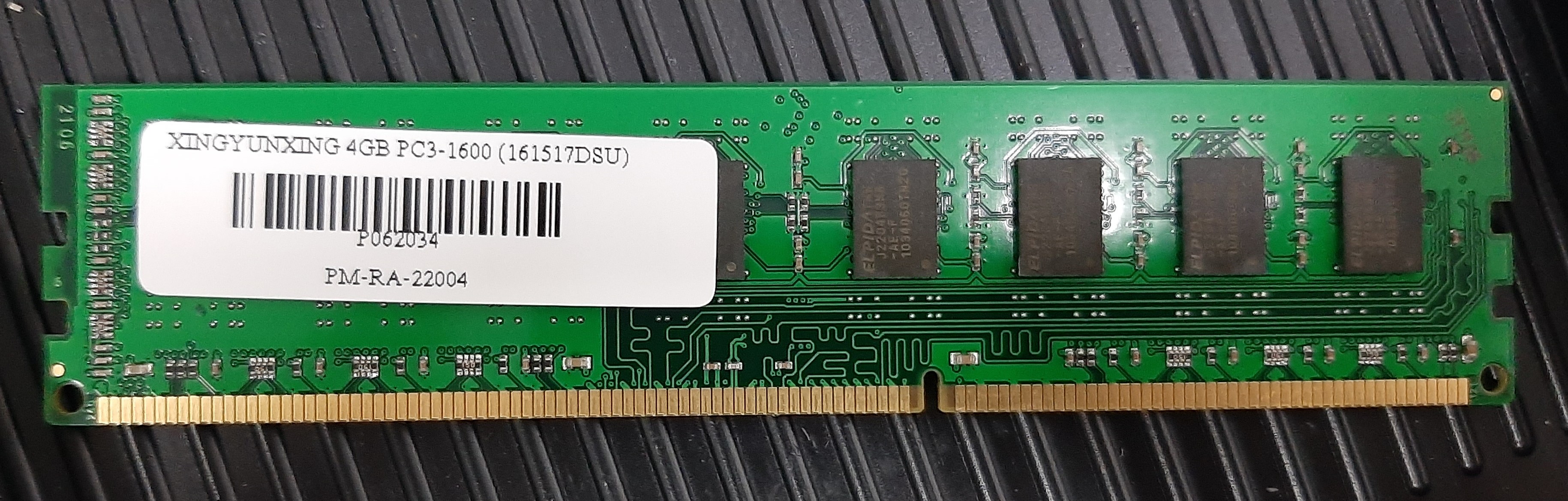 Ram ใช้กับ AMD (เฉพาะบอร์ด AM3+) ของใหม่มีประกันร้าน 1 เดือน XINGYUNXING 4GB PC3-1600 (161517DSU)