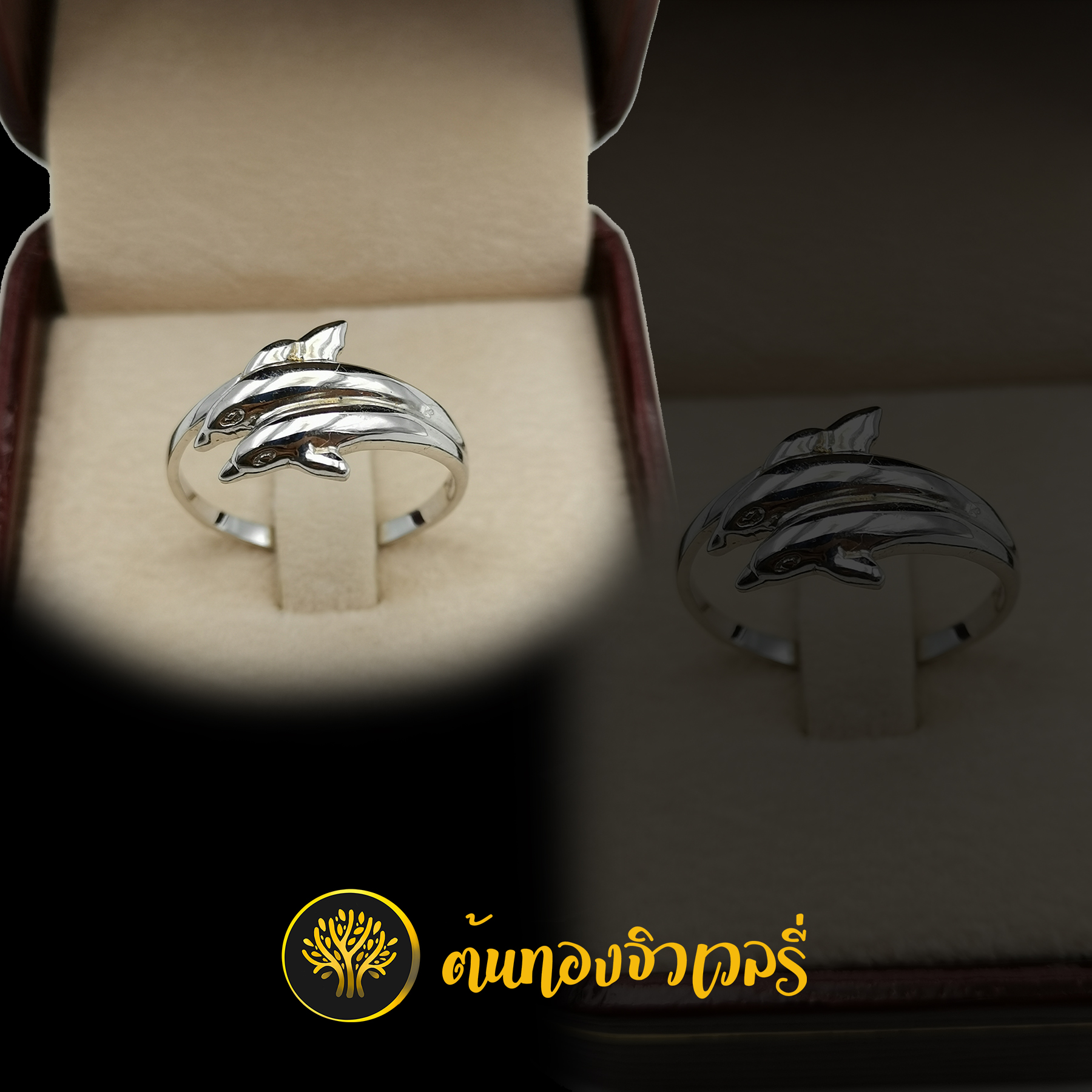 แหวนเงินโลมา น่ารักๆ เรียบๆไม่ฝังเพชรพลอย ก็สวยเอาเรื่องเหมือนกันนะครับ