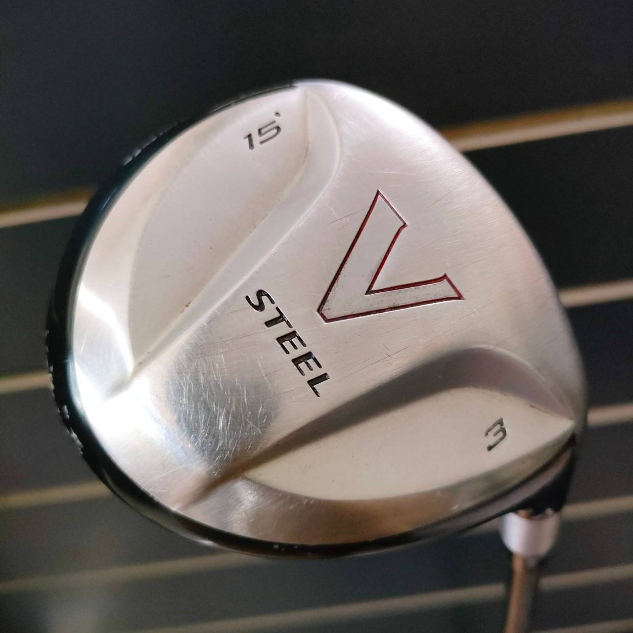 FW3 TAYLORMADE V STEEL องศา 15 ก้าน TAYLORMADE MAS2 FLEX R เป็นรุ่นที่ตีดีมากๆทั้งวัสดุ STEEL ที่เหมาะกับ หัวไม้ FW ที่สุด ไม้กอล์ฟมือสอง ของแท้ BY NakaraLuxurious
