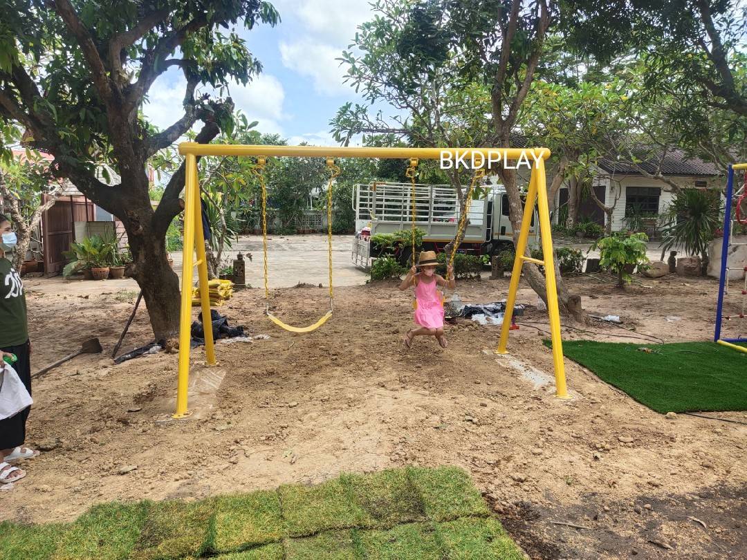 ชิงช้า2ที่นั่งโครงเหล็ก ชิงช้าเด็กโต เสาใหญ่ พร้อมส่ง, ชิงช้าเหล็ก ของเล่นสนาม, เครื่องเล่นสนามกลางแจ้ง พร้อมส่ง