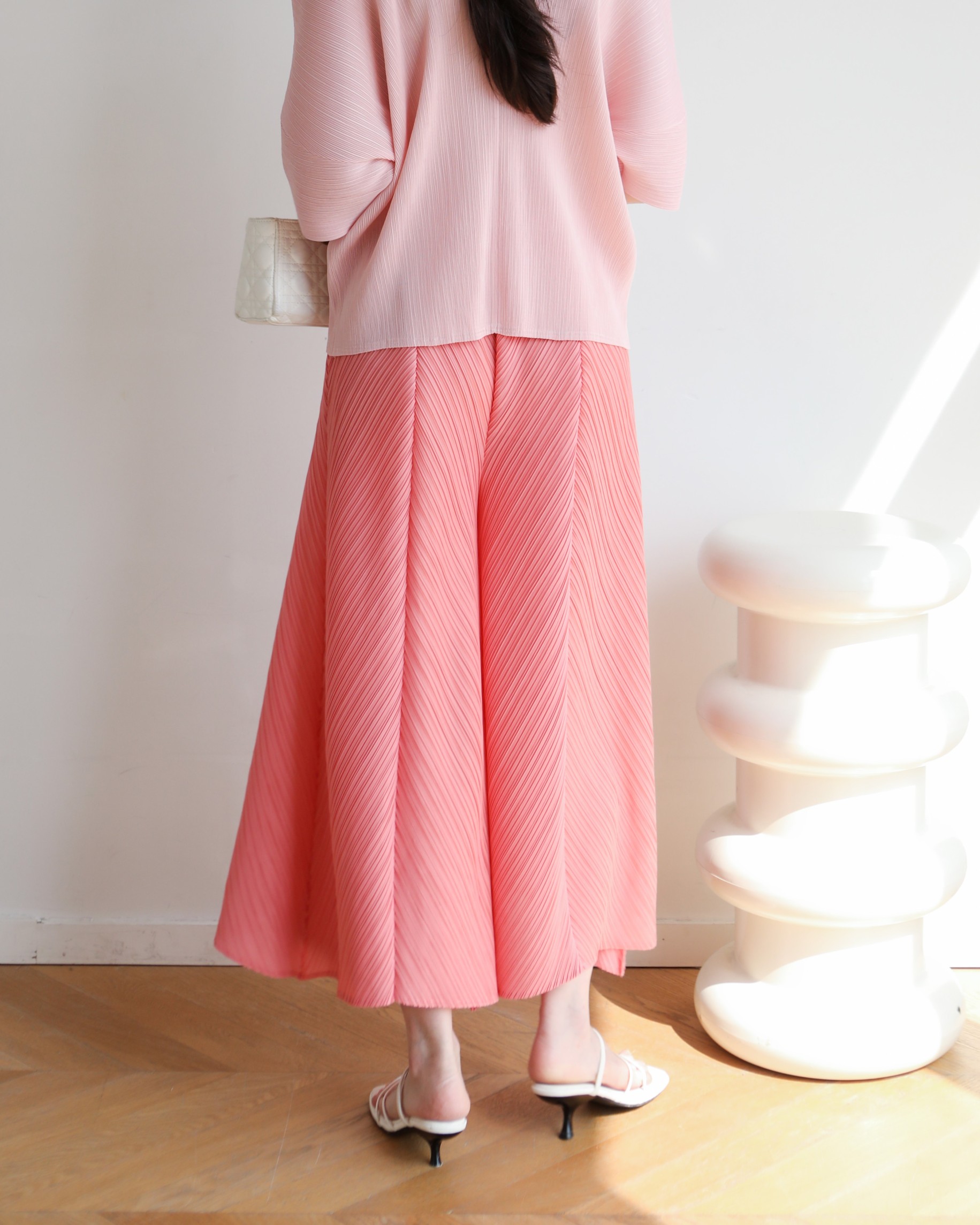 ปรับราคาลง20%!! ยาว 35 นิ้ว! 2MUAY รุ่น GJO1056 กางเกงพลีทคุณภาพ FLARE PLEATED PANTS 10 สี FREE SIZE