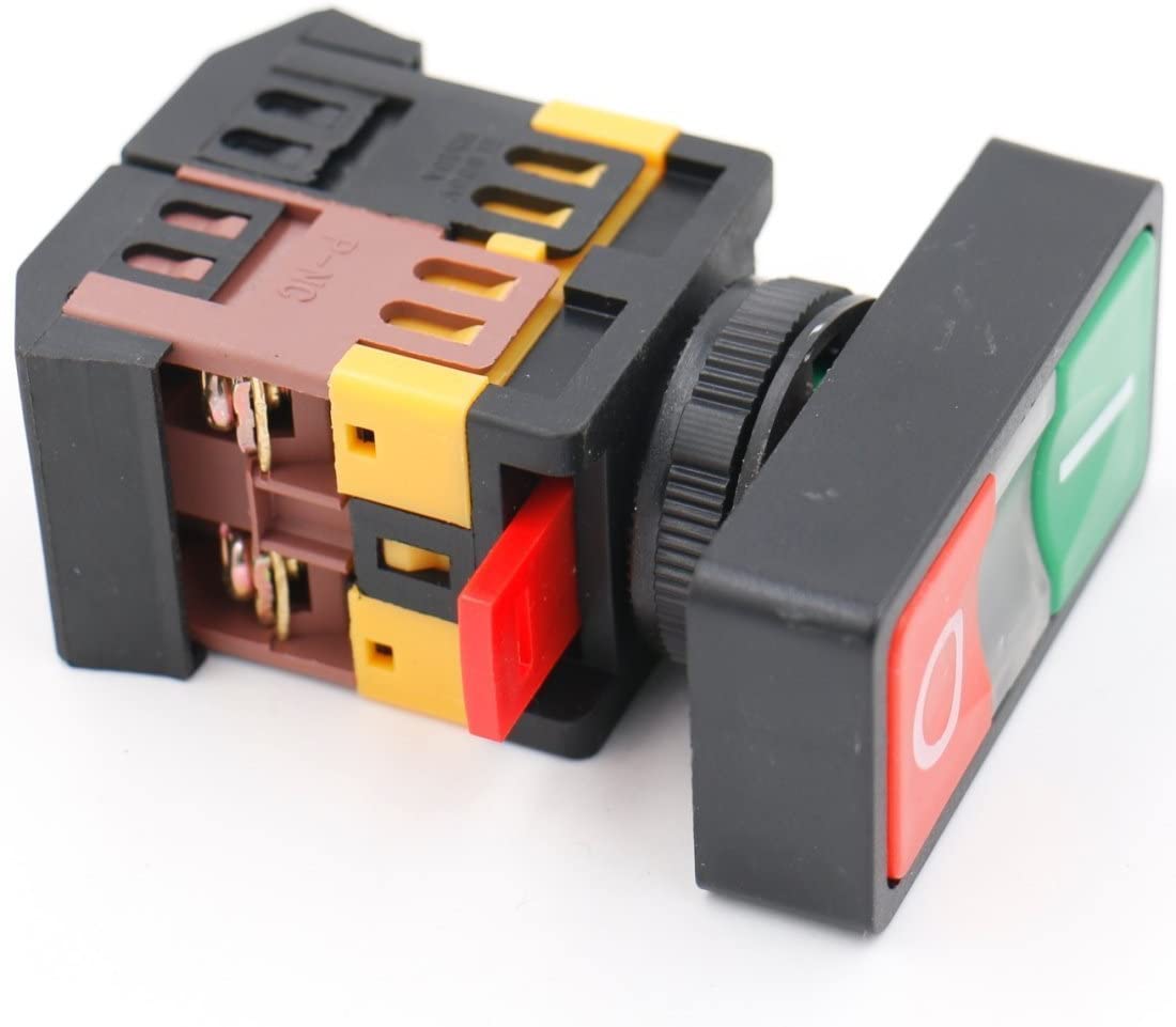 ปุ่มควบคุม กดติดปล่อยดับ start/stop Control Push Button Switch With (24V/220V LED light) Start/Stop 10A/600V AS-22