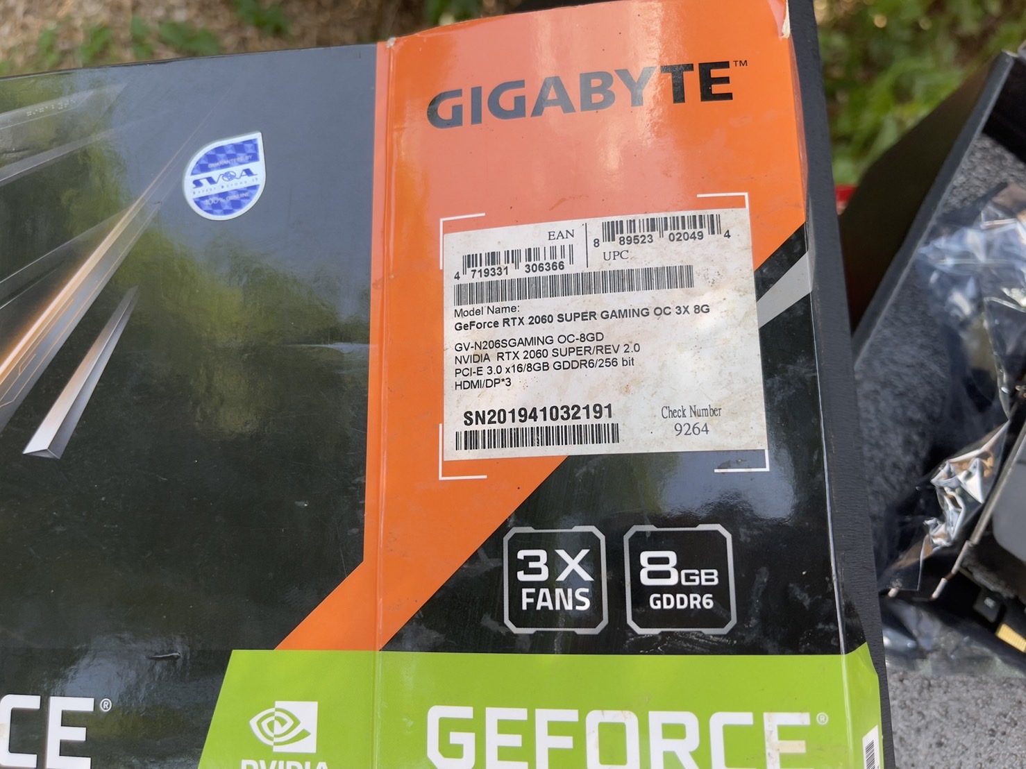 การ์ดจอแสดงผล Gigabyte RTX2060 Super 8GB ประกันศูนย์หมด 21-5-2023 มือสองสภาพดี ประกันร้าน 1 เดือน