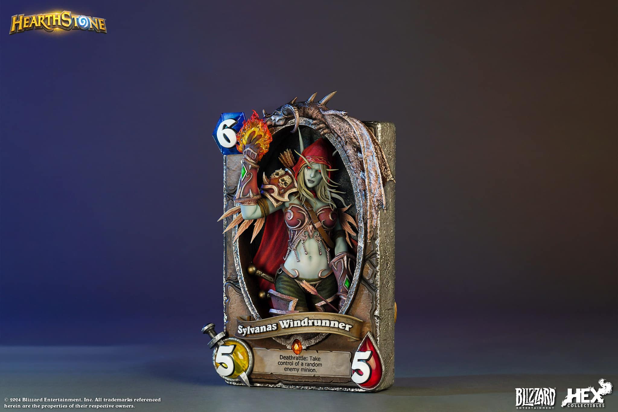 [สั่งจอง] HEX Collectibles : Blizzard Hearthstone 10th Aniversary Sylvanas Windrunner 3D Art Frame