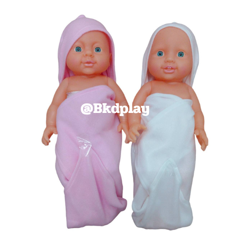 ตุ๊กตาทารก ตุ๊กตาแรกเกิด 14” แถมผ้าขนหนูอาบน้ำ มีอวัยวะชาย-หญิง ราคาต่อ1ตัว, ของเล่นเสริมพัฒนาการ, ของเล่นเด็กอนุบาล, สื่อการสอน สอนอาบน้ำ