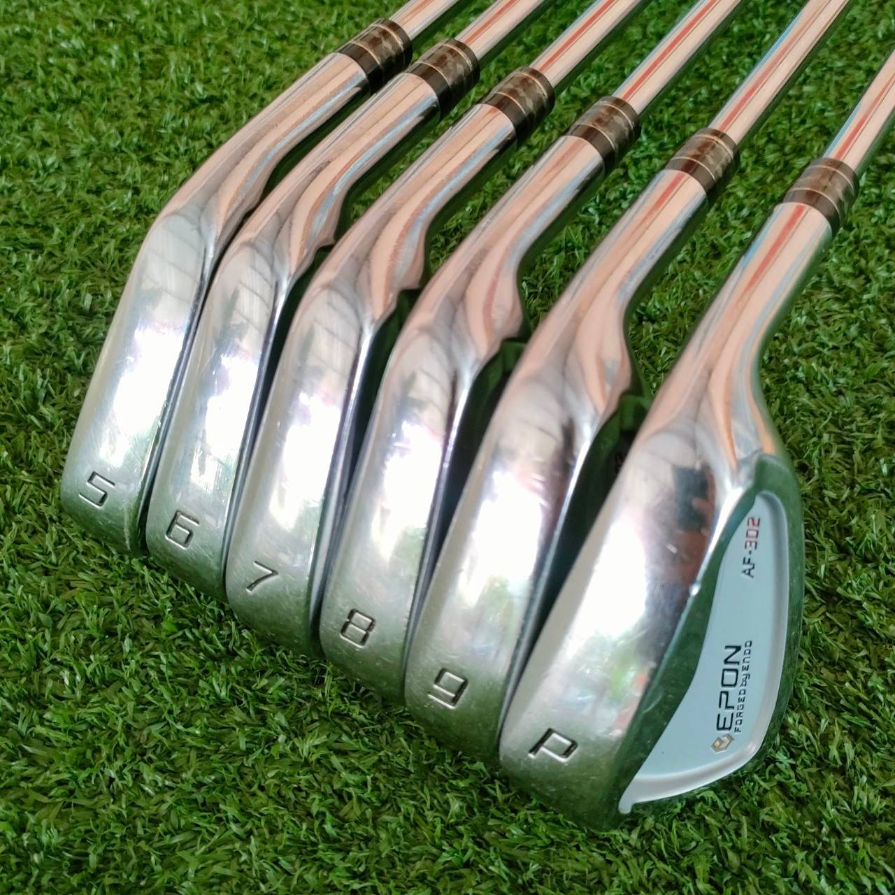 ชุดเหล็ก EPON AF-302 FORGED BY ENDO มีเหล็ก 5-9 เเละ PW ก้าน NS PRO 950 GH FLEX S ชุดนี้เป็นชุดสุดยอด ประกอบแท้ๆ มาจากโรงงาานที่ญี่ปุ่น!!! ไม้กอล์ฟมือสอง ของแท้ BY NakaraLuxurious
