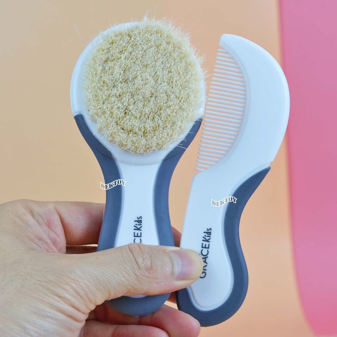 Gracekids เกรซคิดส์ แปรงหวีผมเด็ก แปรงขนแพะนุ่ม