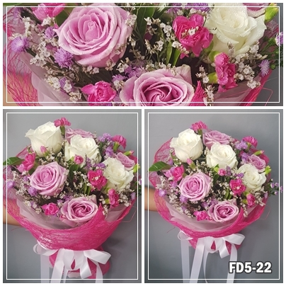 FD5-22 ช่อกุหลาบขาว,ชมพู