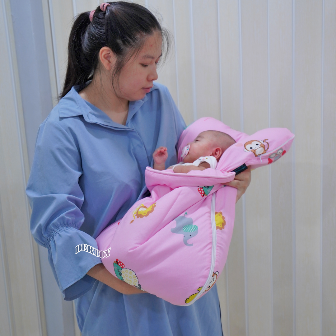 Palmandpond เบาะอุ้มทารก ถุงนอน 100% Cotton