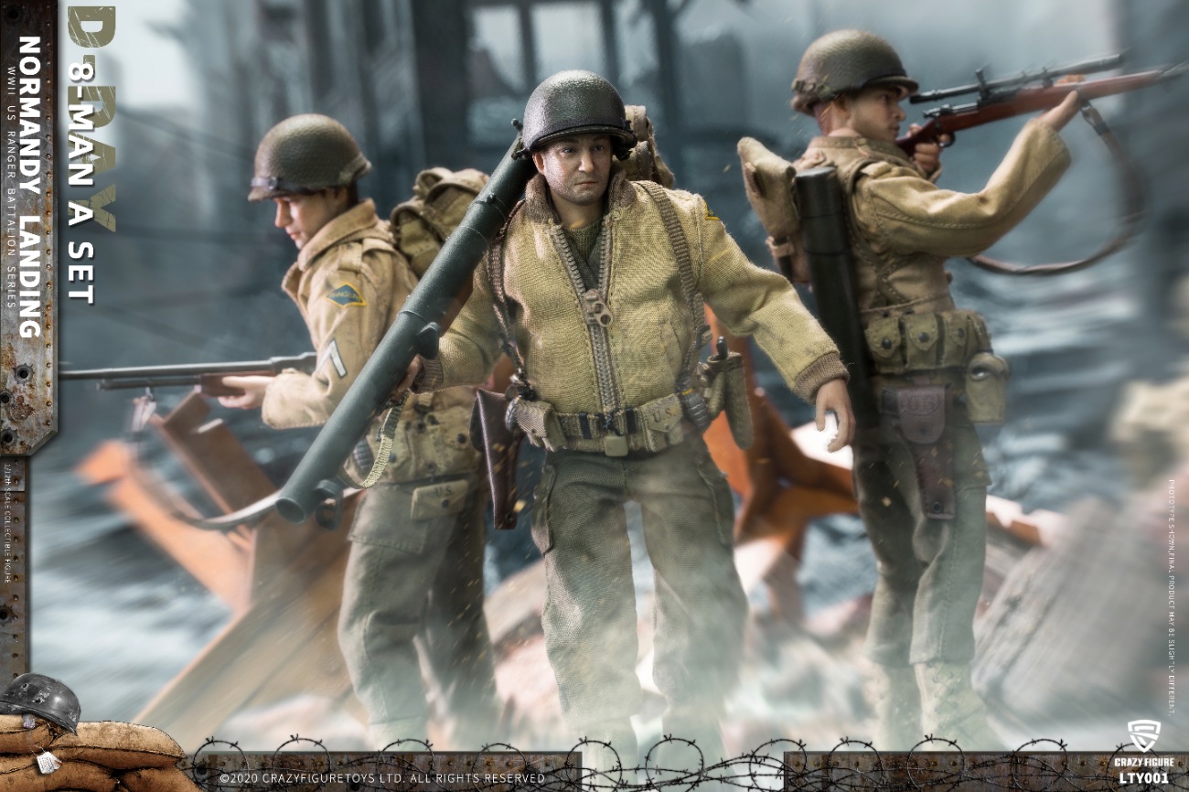 [สั่งจอง] Crazy Figure LTY001 1/12 : WWII U.S. Army On D-Day Deluxe Edition