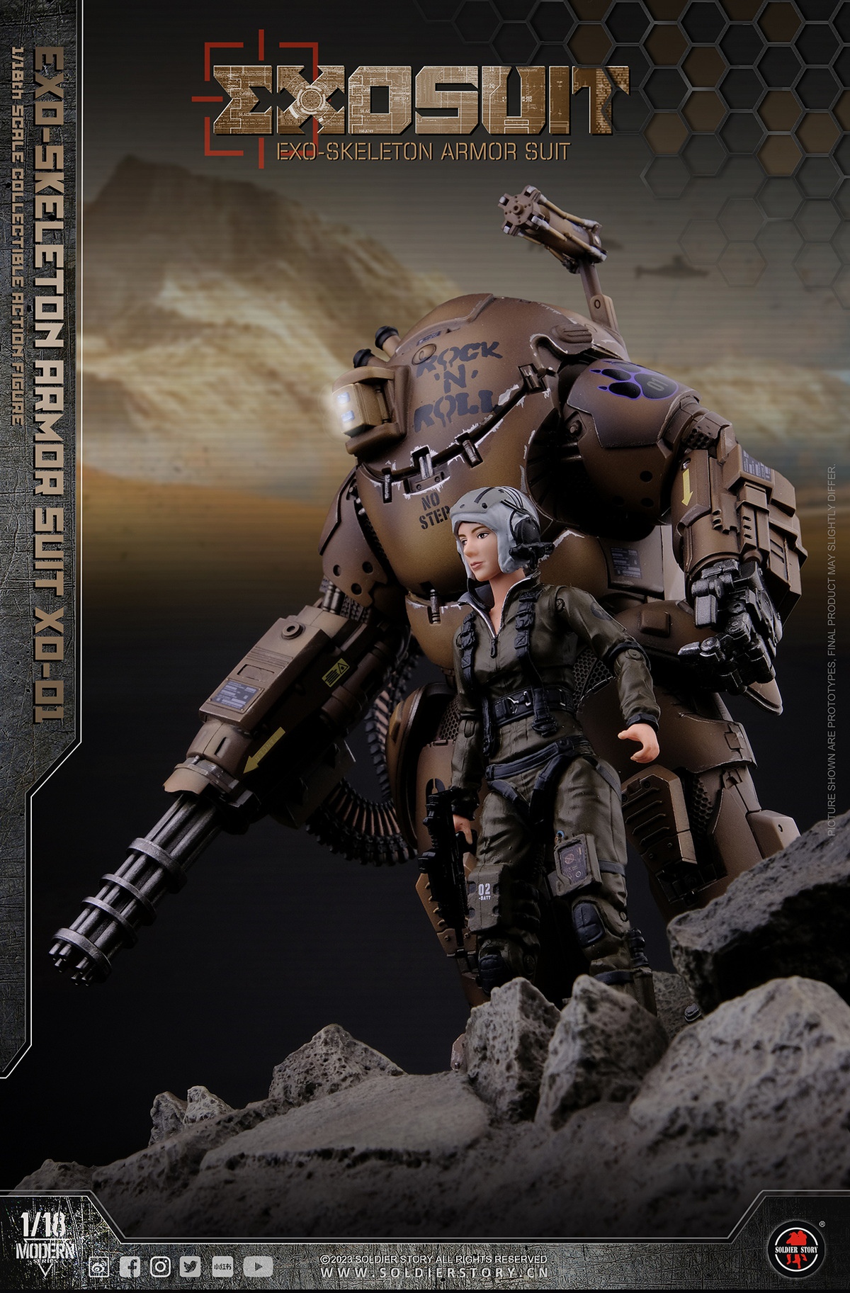[พร้อมส่ง]SoldierStory SSE001 1/18 : EXO-Skeleton Armor Suit XO-01 Collectible Action Figure