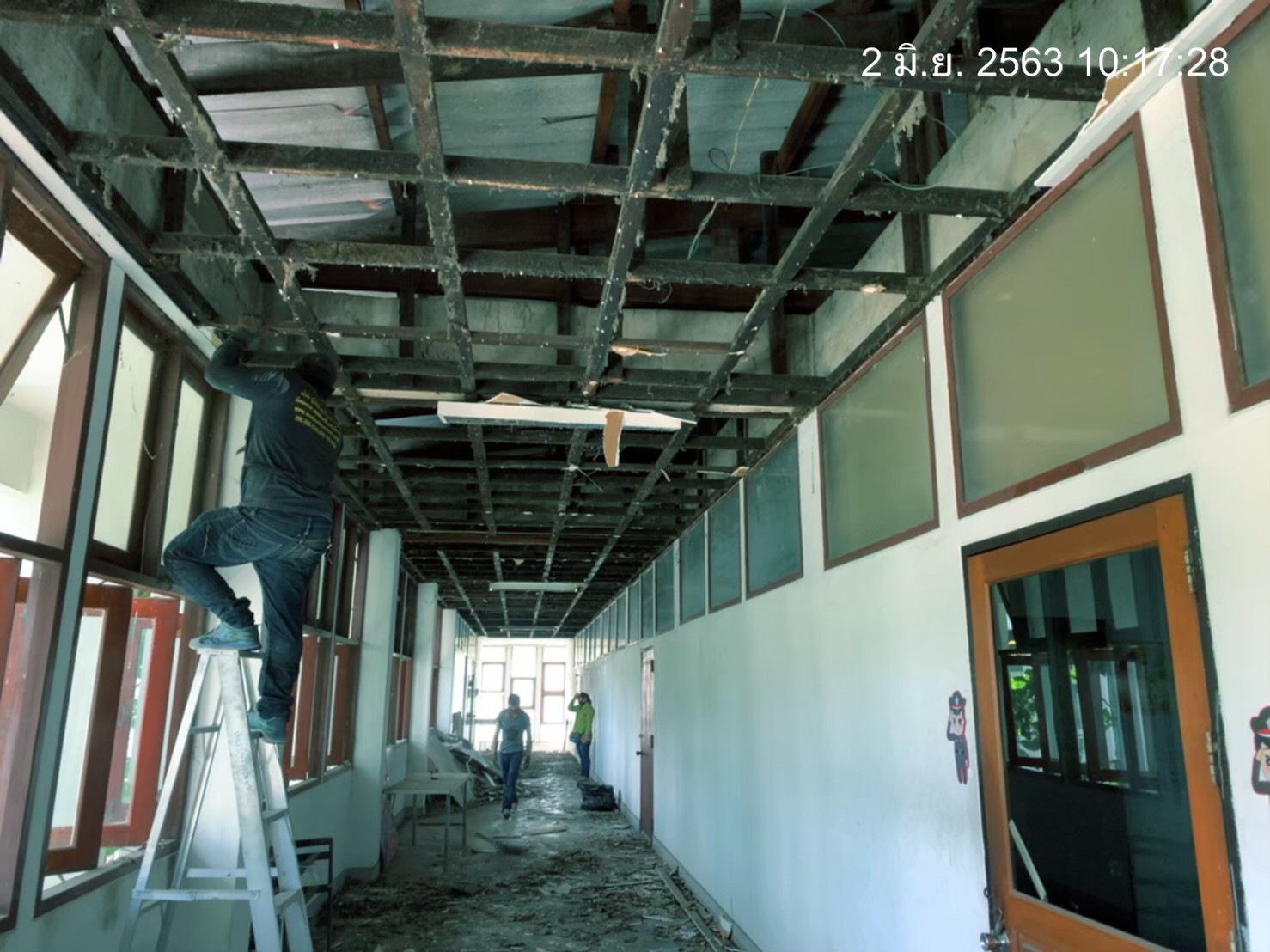 ดุริยางค์ตำรวจ(ปากเกร็ด) ปรับปรุงหลังคา,ฝ้า,เพดาน