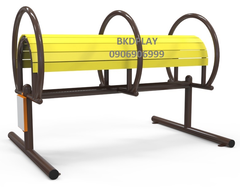 เครื่องออกกำลังกายกลางแจ้งผู้ใหญ่,บริหารหน้าท้อง-ยืดเส้น (แบบยืนดัดหลังคู่),ลานกีฬาอเนกประสงค์ ,สวนสาธารณะ ,เทศบาล ,หมู่บ้าน ,ผลิตในไทย ,สั่งทำตามสีที่ต้องการได้ ขนาด 60x120x120 ซม.