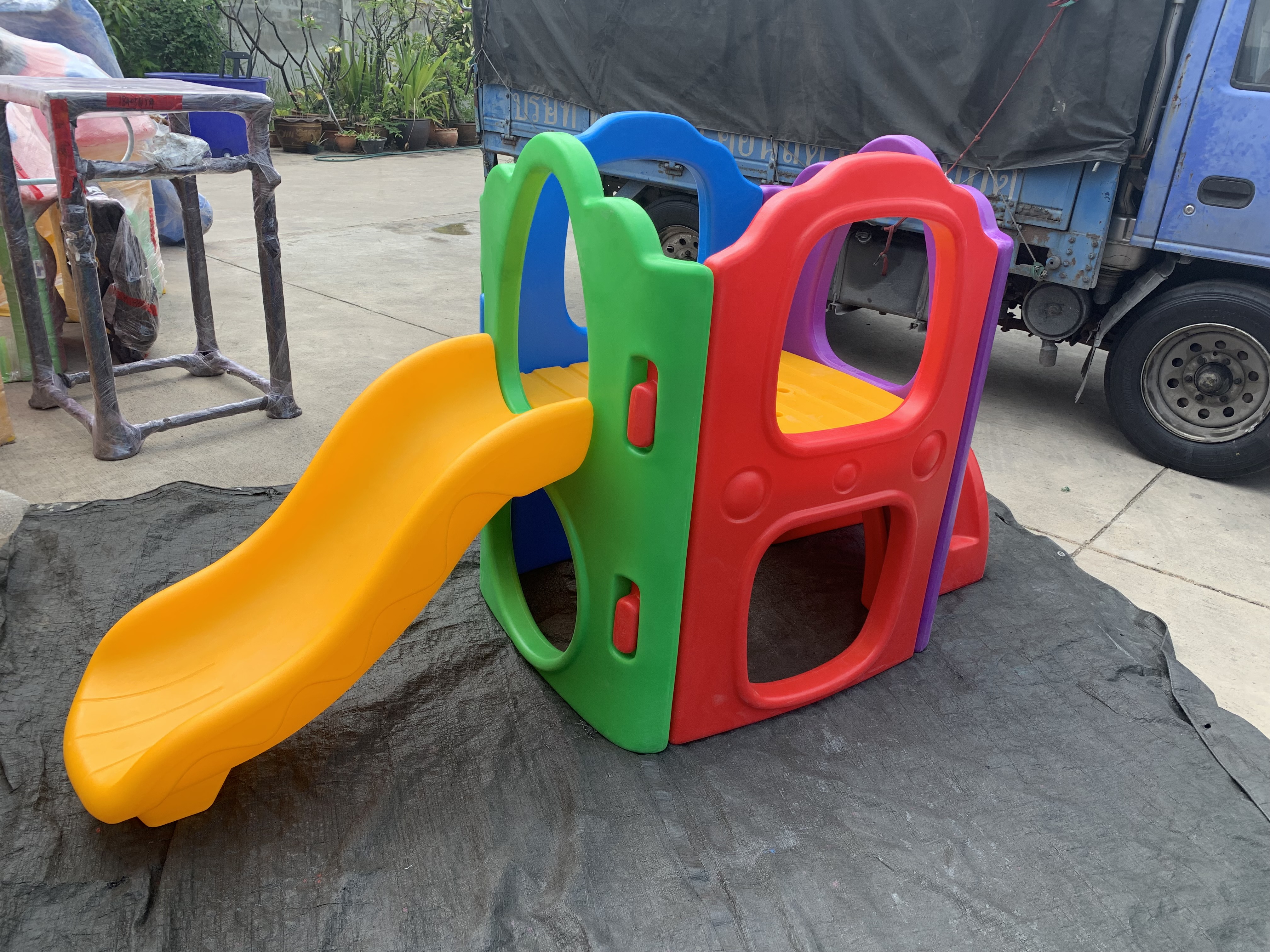 ปีนป่ายกระดานลื่นเด็ก สีสดใส,เครื่องเล่นสนาม ของเล่นเด็ก พร้อมส่ง