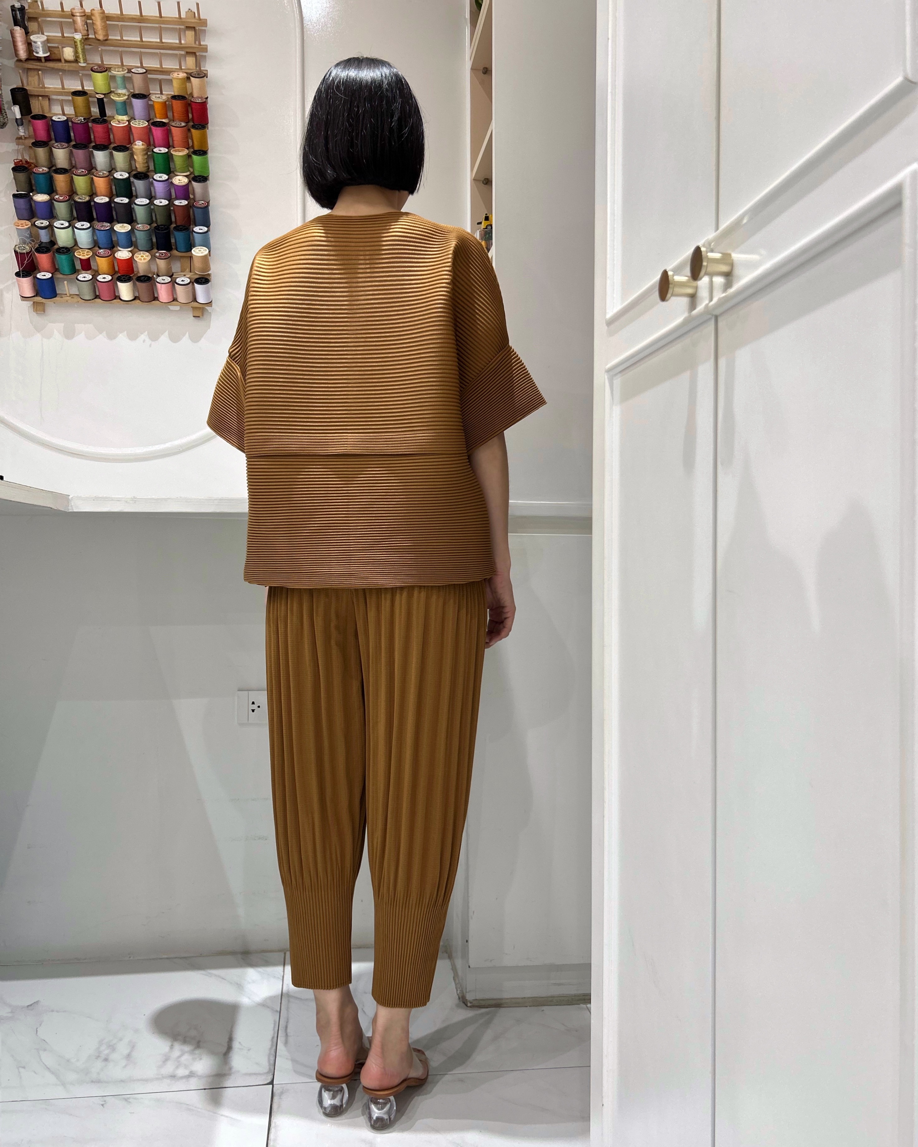 2MUAY รุ่น GA67813 / GA8746 THICK HORIZONTAL PLEATED SET 8 สี FREE SIZE