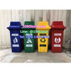 ถังขยะ กทม. พร้อมล้อเข็น 120 ลิตร ฝา 1 ช่องทิ้ง